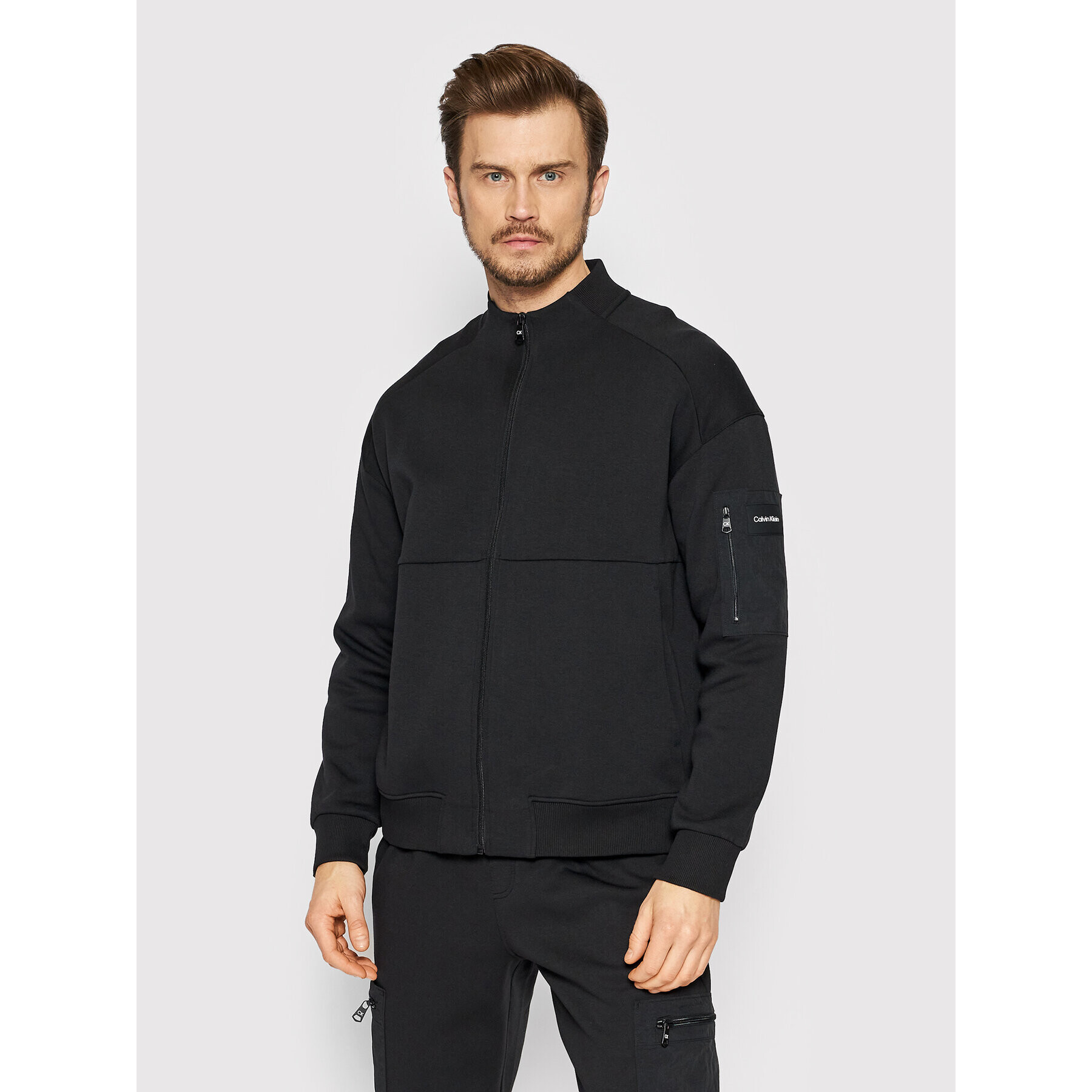 Calvin Klein Pulóver Tech Repreve Comfort K10K108923 Fekete Relaxed Fit - Pepit.hu