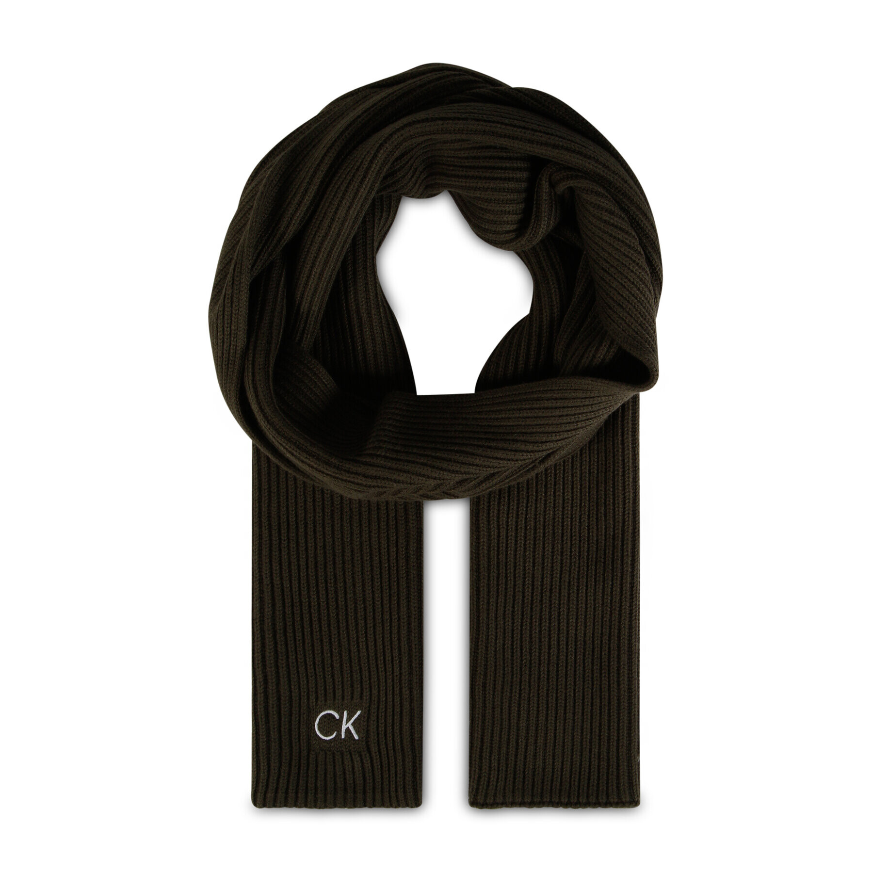 Calvin Klein Sál Classic Cotton Rib Scarf K50K509693 Khaki - Pepit.hu