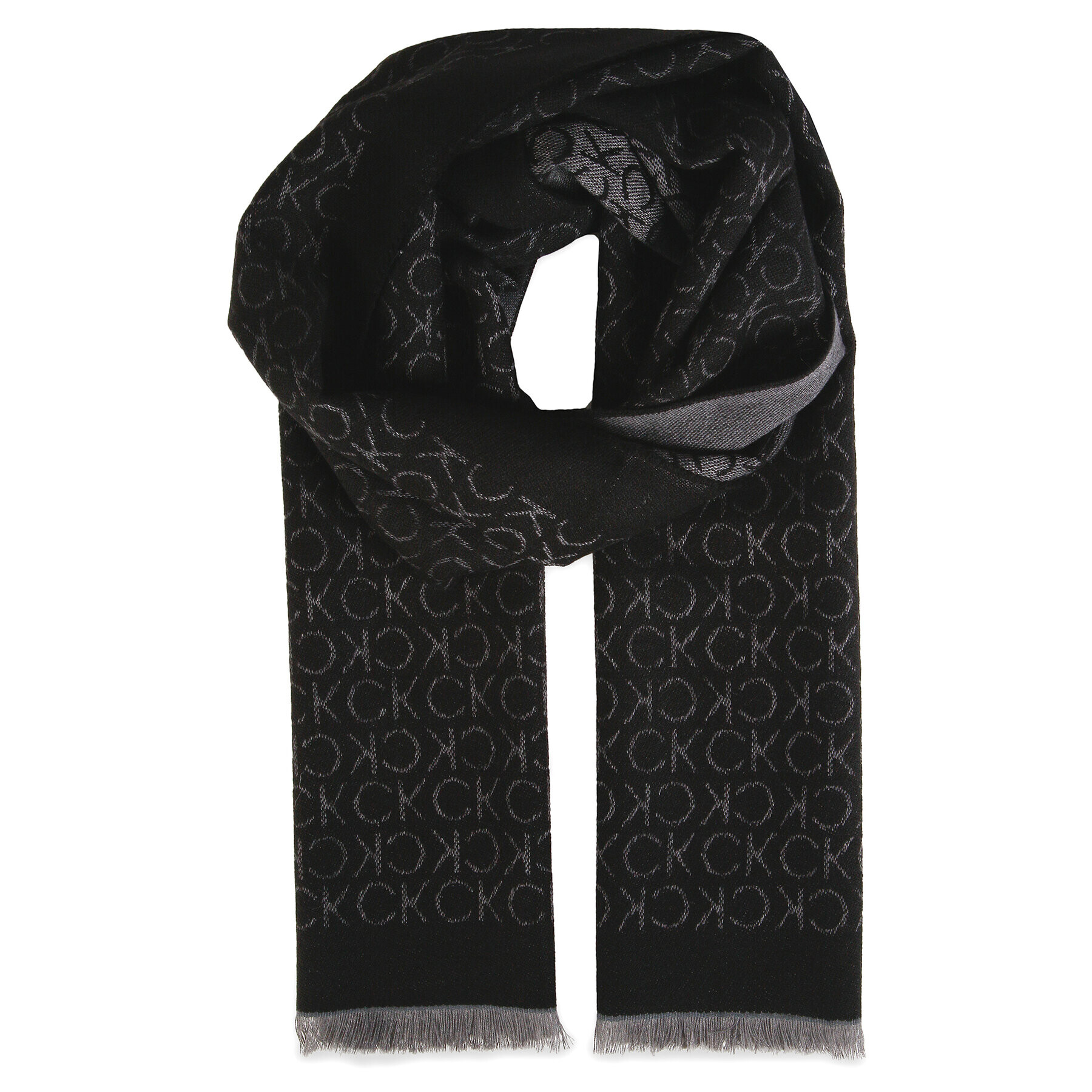 Calvin Klein Sál Monogram Woven Scarf 35x180 Fekete - Pepit.hu