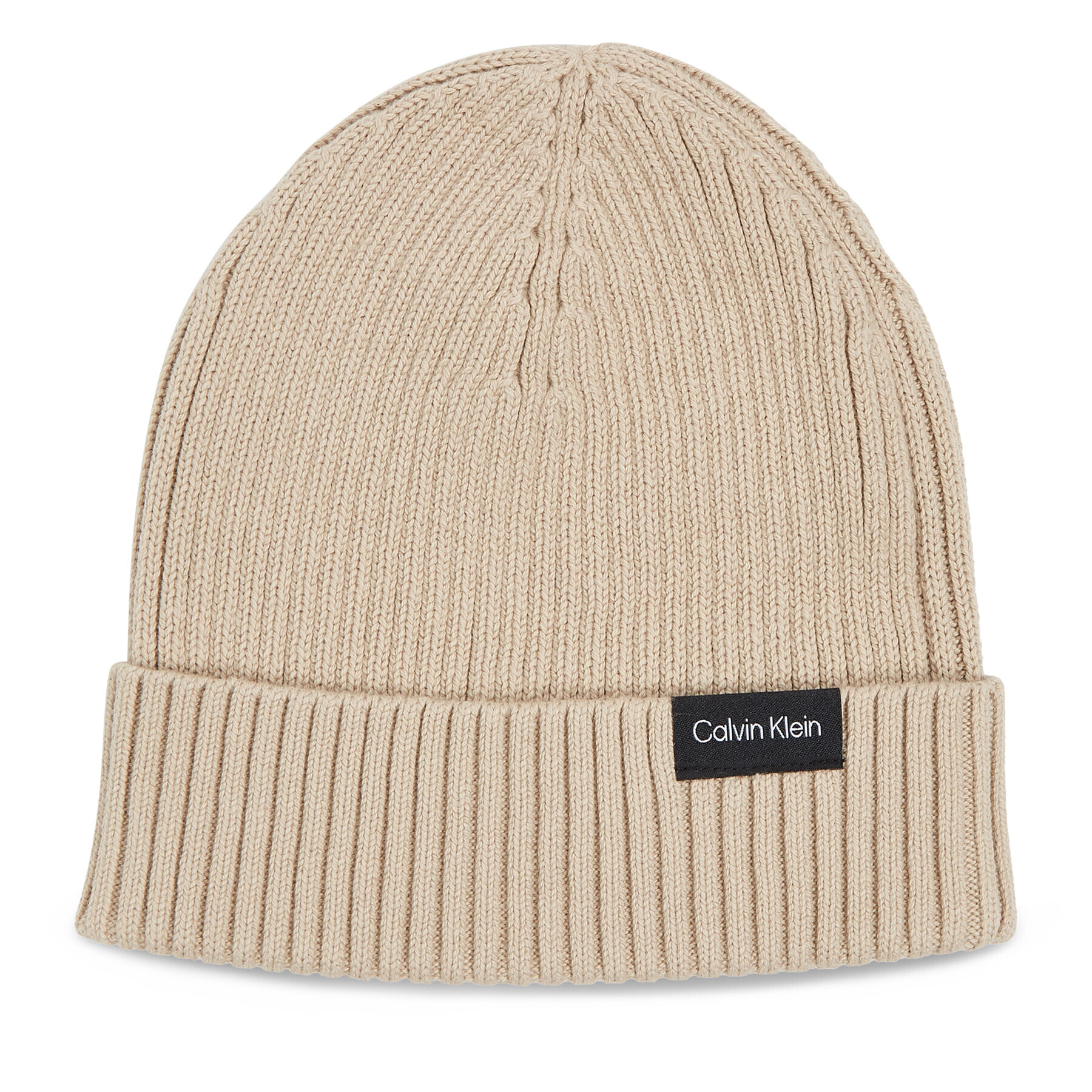 Calvin Klein Sapka Classic Cotton Rib Beanie K50K510982 Bézs - Pepit.hu