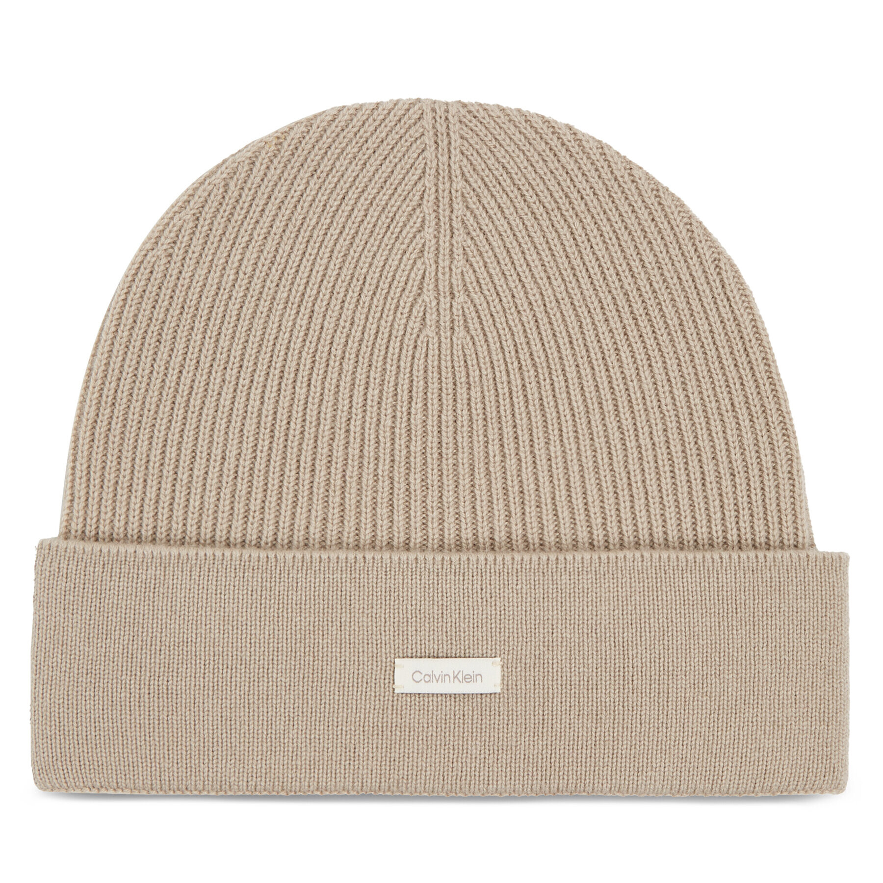 Calvin Klein Sapka Label Cashmere Beanie K60K611156 Bézs - Pepit.hu