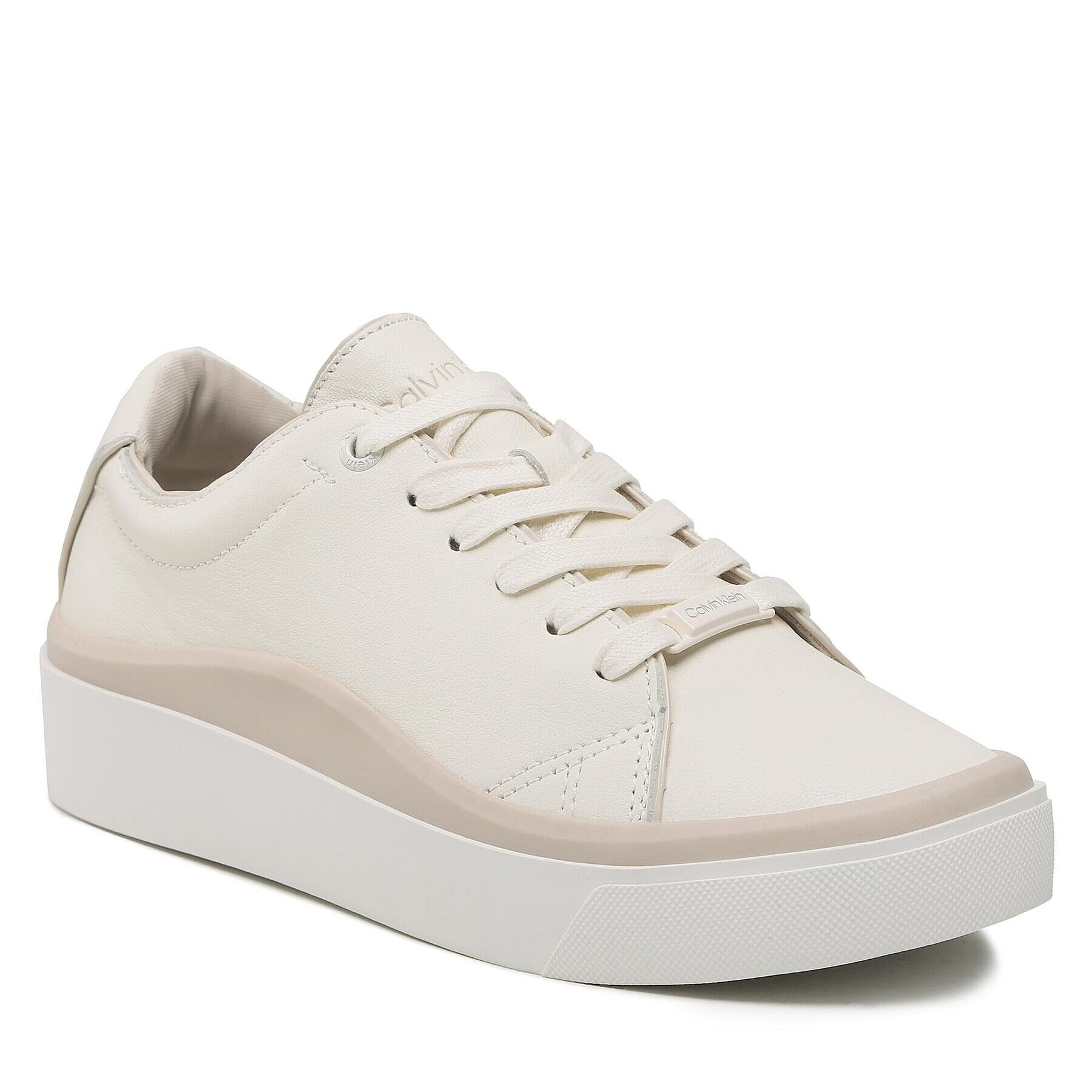 Calvin Klein Sportcipő Cupsole Wave Lace Up HW0HW01349 Bézs - Pepit.hu