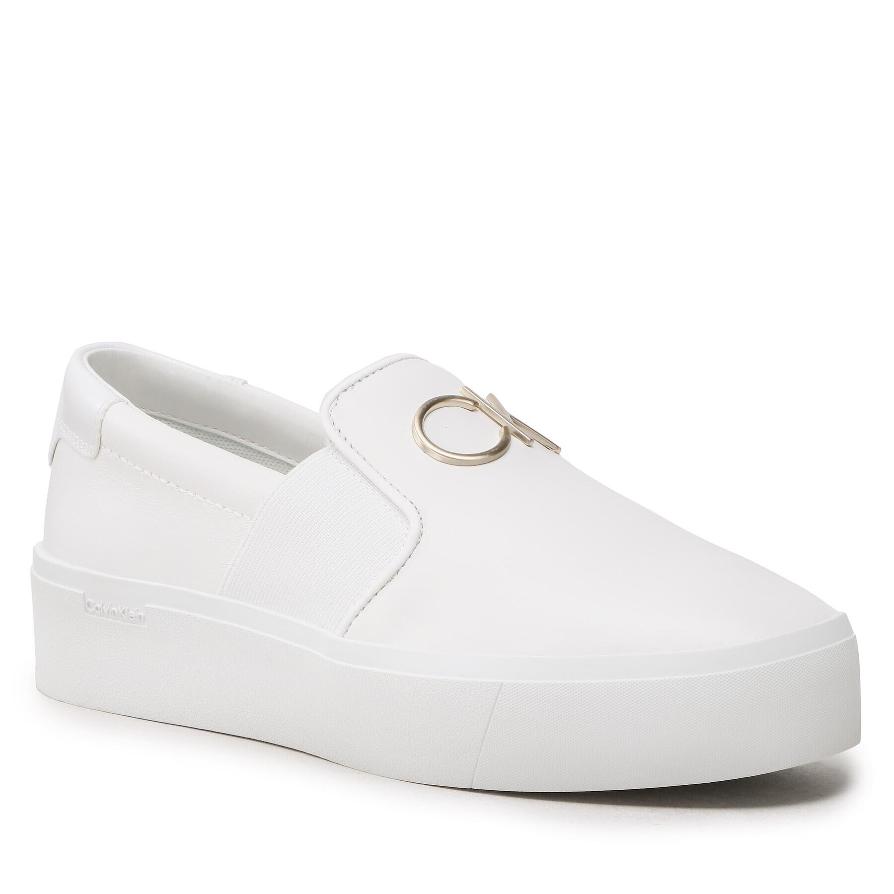 Calvin Klein Sportcipő Flatform Cupsole Slip On W/Hw HW0HW01421 Fehér - Pepit.hu