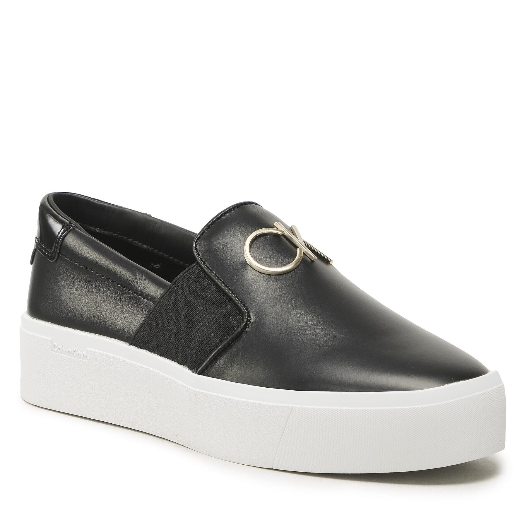 Calvin Klein Sportcipő Flatform Cupsole Slip On W/Hw HW0HW01421 Fekete - Pepit.hu