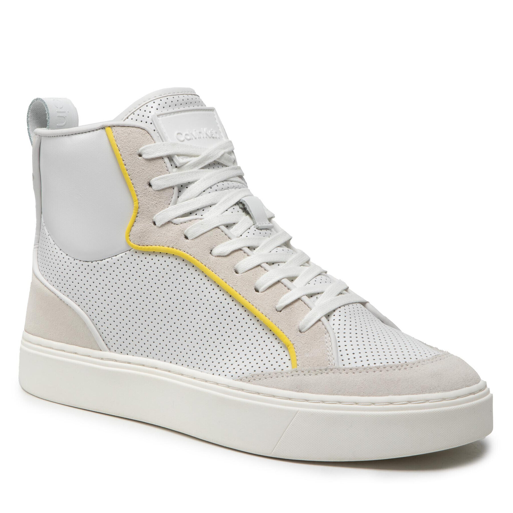 Calvin Klein Sportcipő High Top Lace Up Perf HM0HM00338 Fehér - Pepit.hu