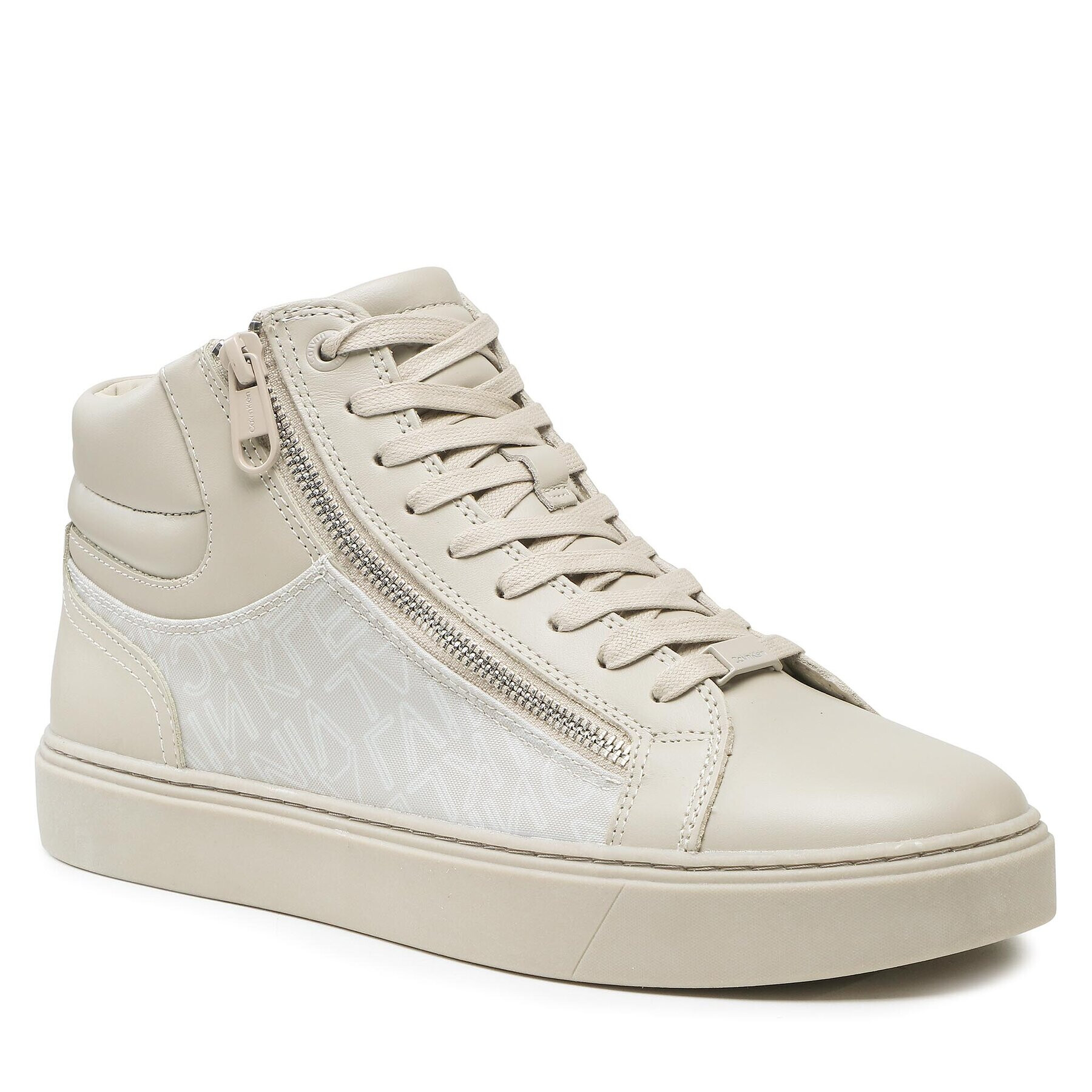 Calvin Klein Sportcipő High Top Lace Up W/Zip Mono HM0HM01046 Bézs - Pepit.hu