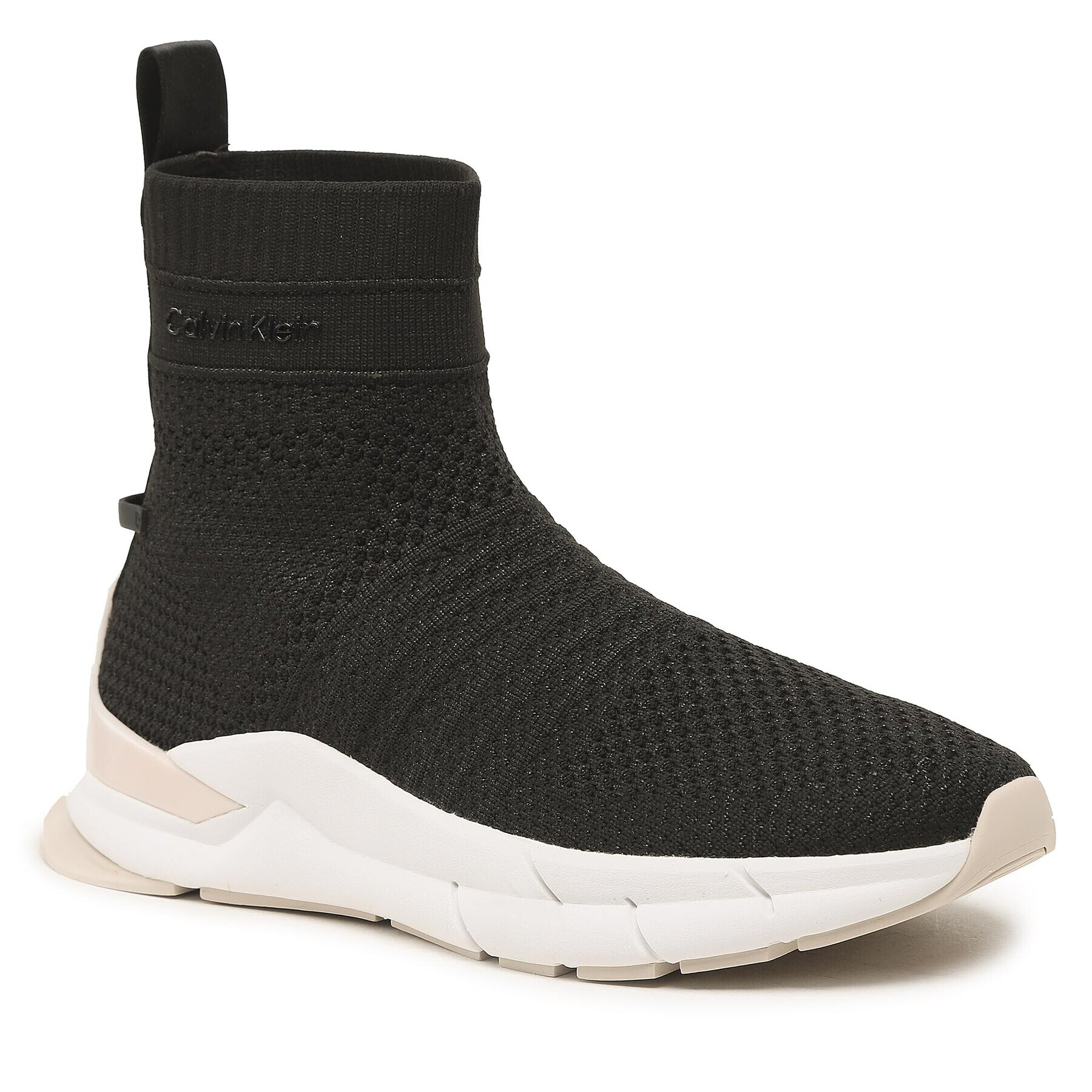 Calvin Klein Sportcipő Knit Sock Boot HW0HW01539 Fekete - Pepit.hu