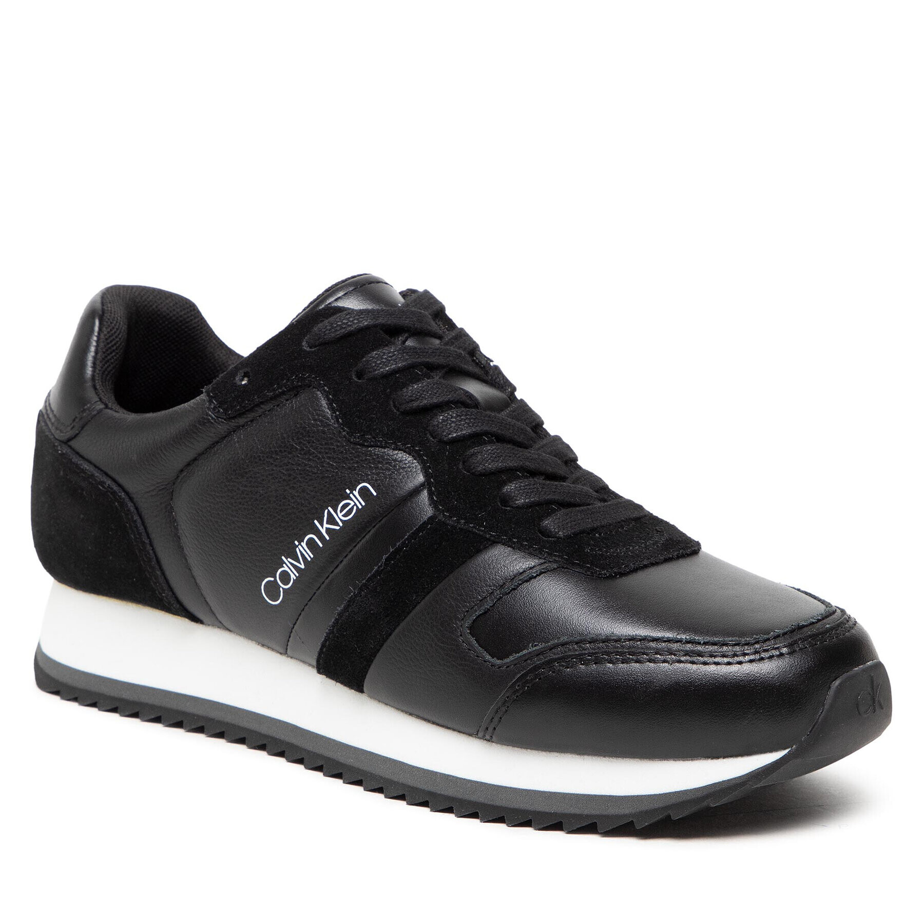 Calvin Klein Sportcipő Low Top Lace Up Lth HM0HM00287 Fekete - Pepit.hu