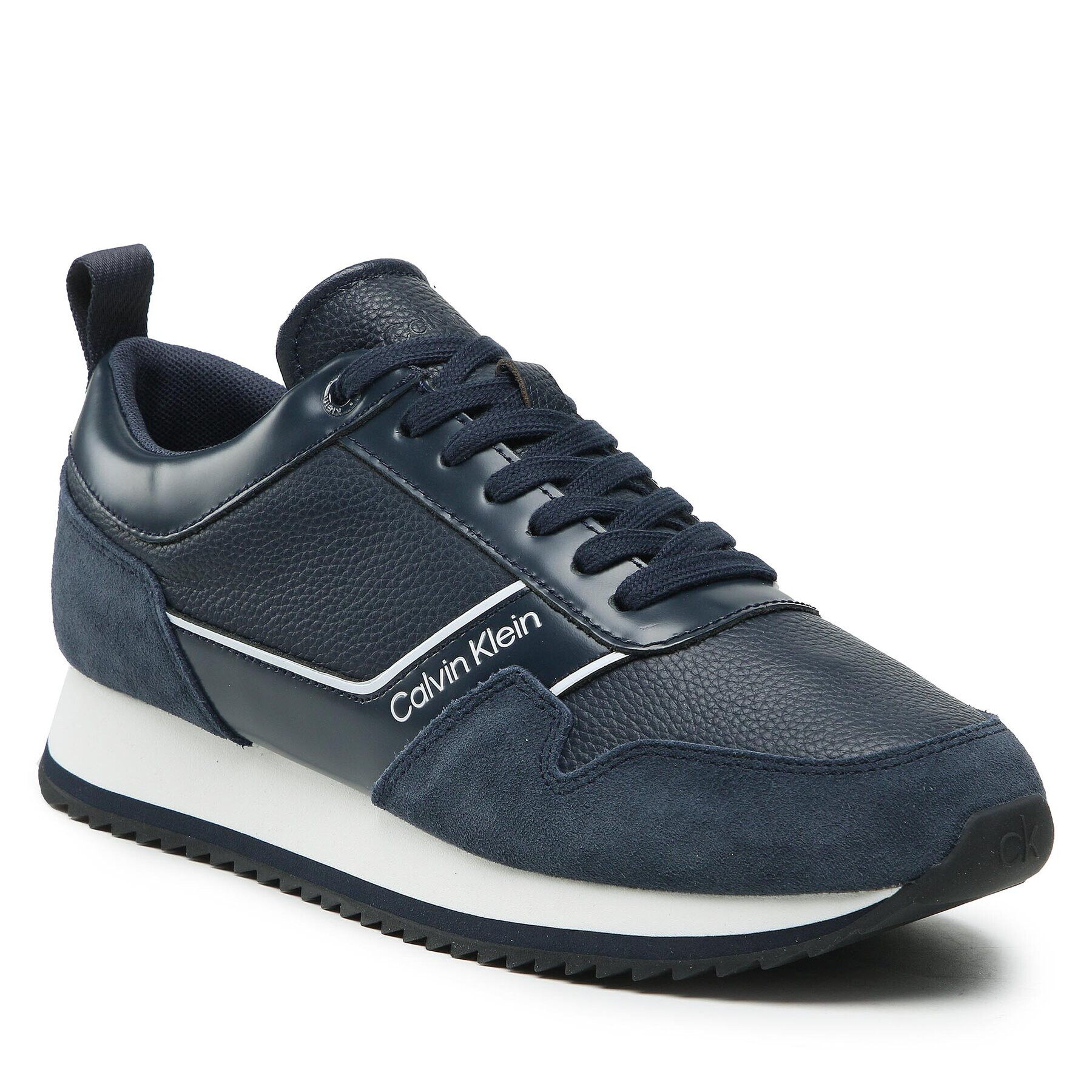 Calvin Klein Sportcipő Low Top Lace Up Lth HM0HM01017 Sötétkék - Pepit.hu