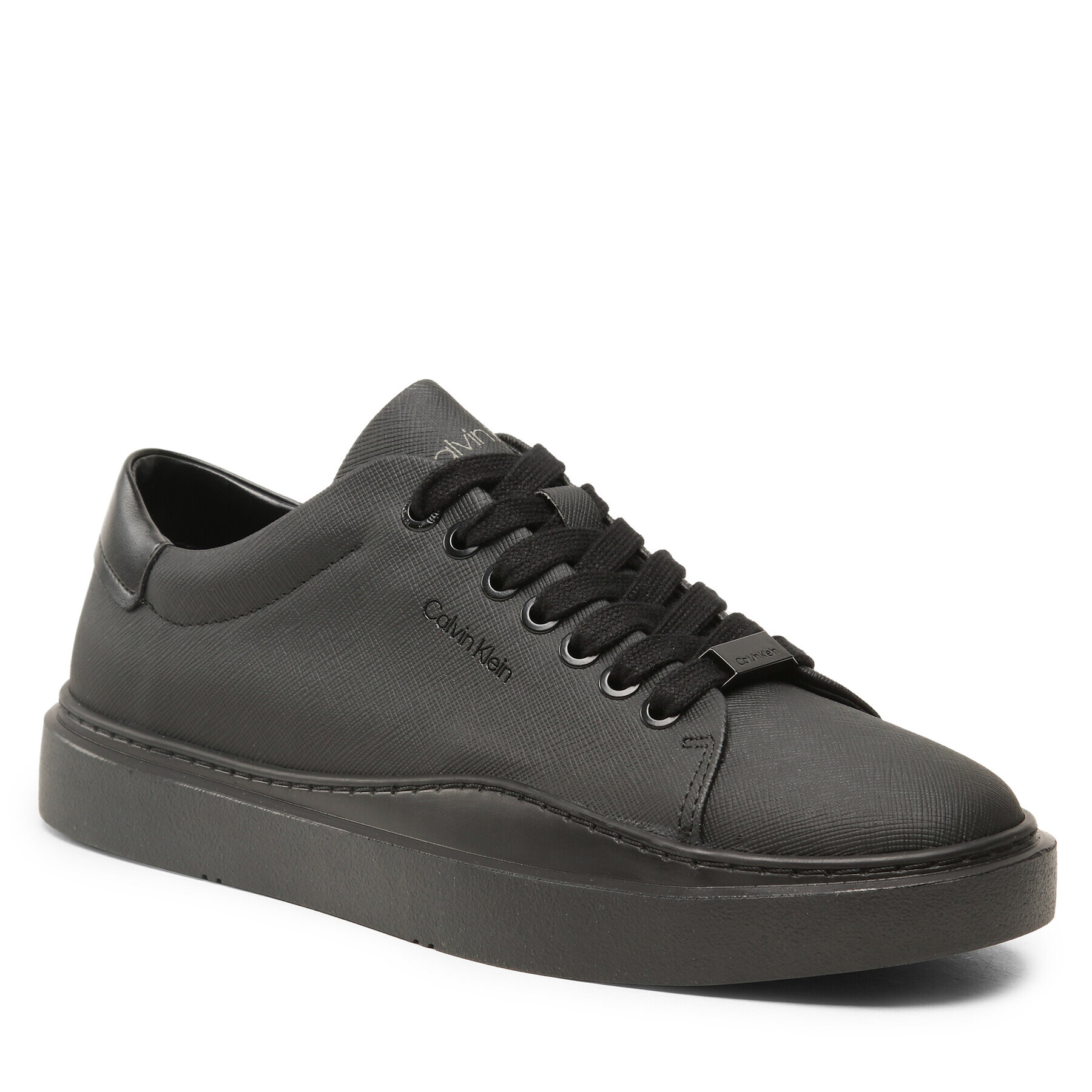 Calvin Klein Sportcipő Low Top Lace Up Lth HM0HM01051 Fekete - Pepit.hu