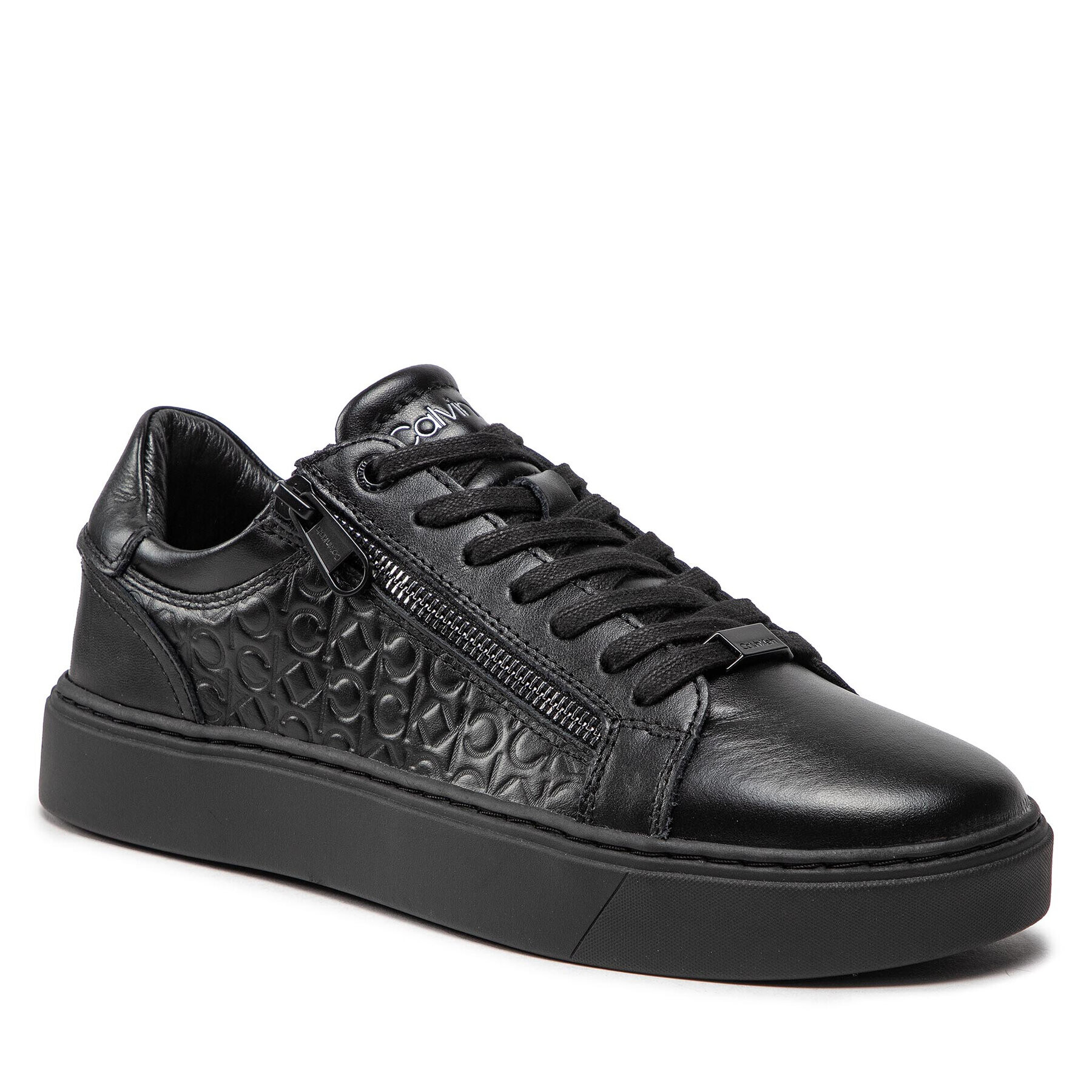 Calvin Klein Sportcipő Low Top Lace Up W/ Zip Mono HM0HM00282 Fekete - Pepit.hu