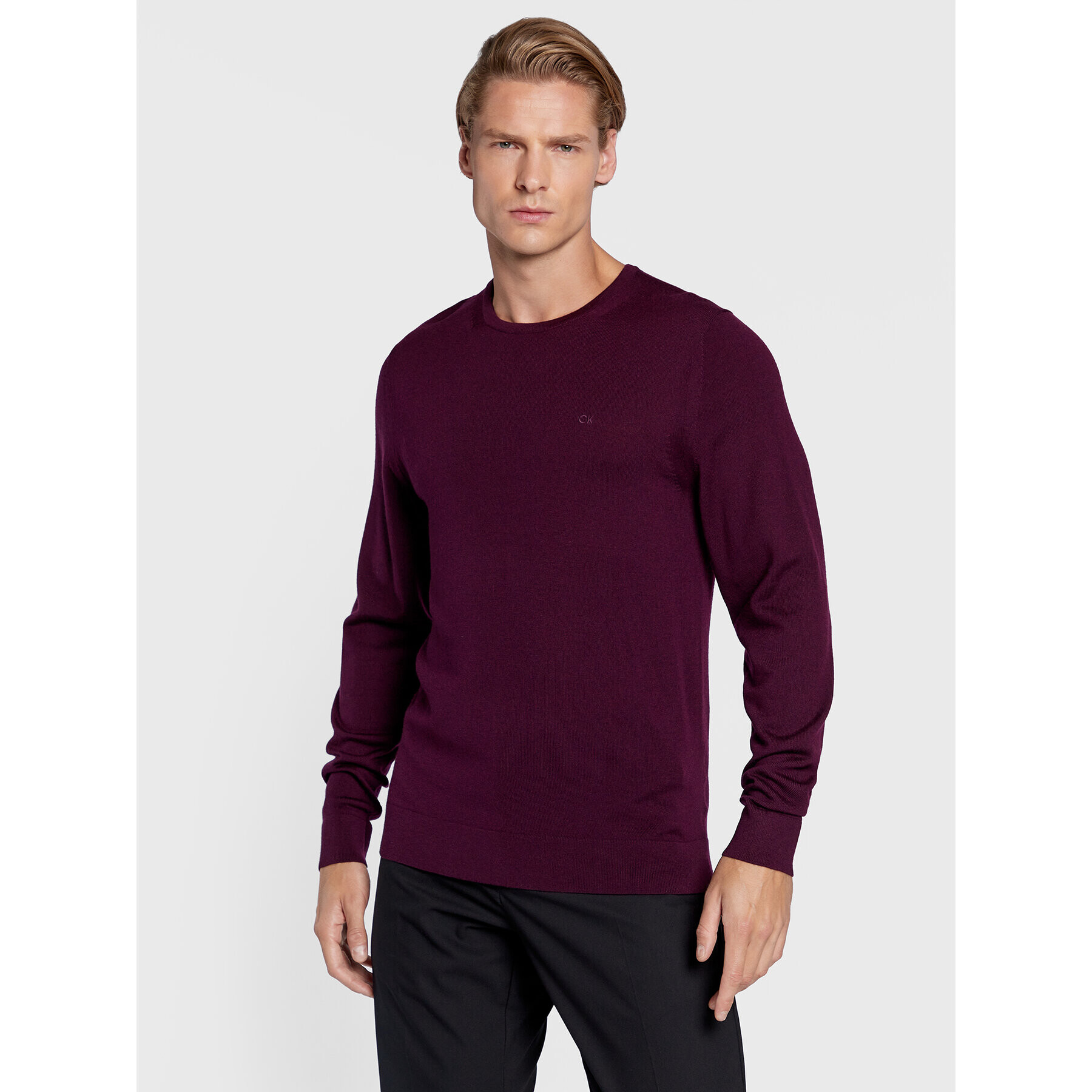 Calvin Klein Sweater Superior K10K109474 Lila Regular Fit - Pepit.hu