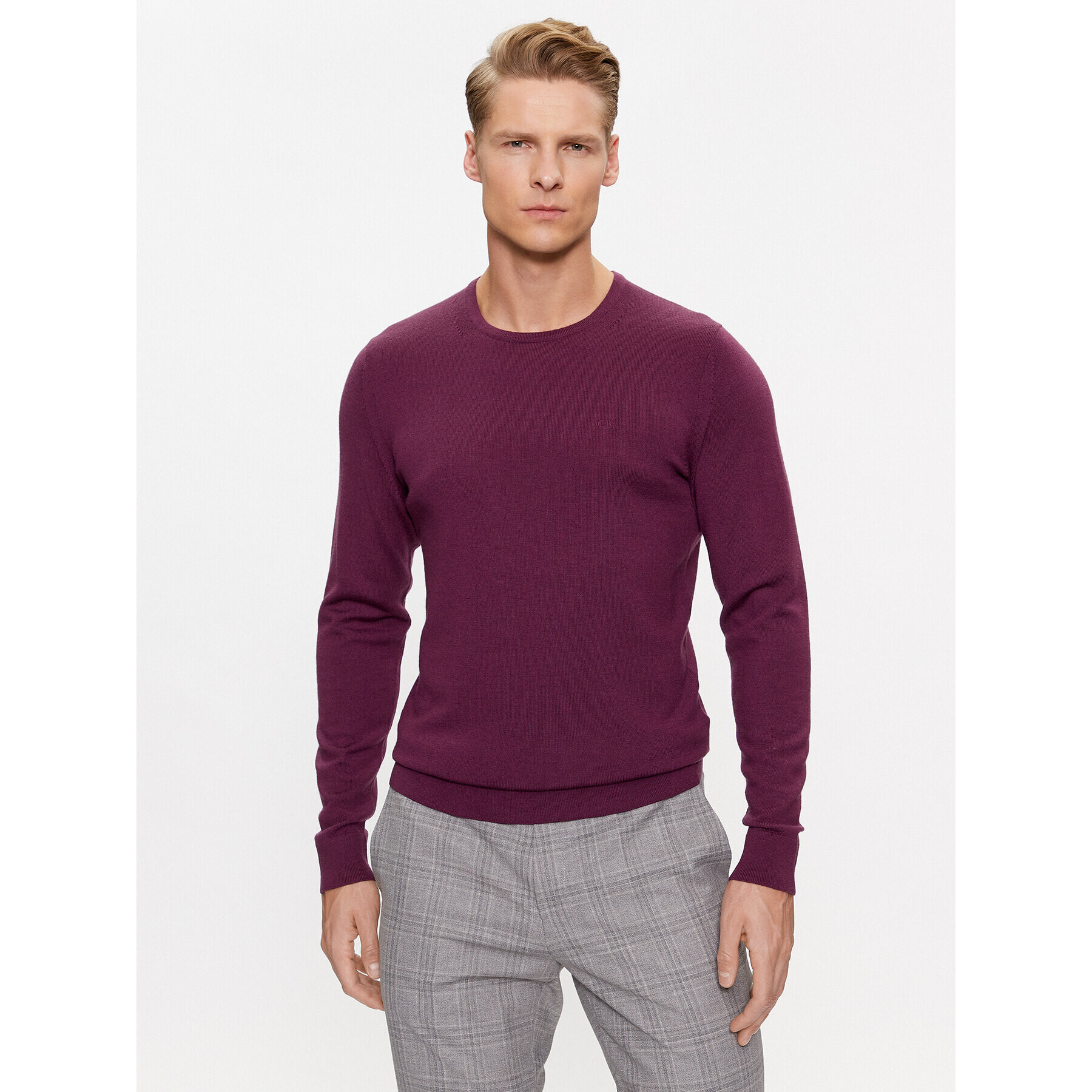 Calvin Klein Sweater Superior K10K109474 Lila Regular Fit - Pepit.hu