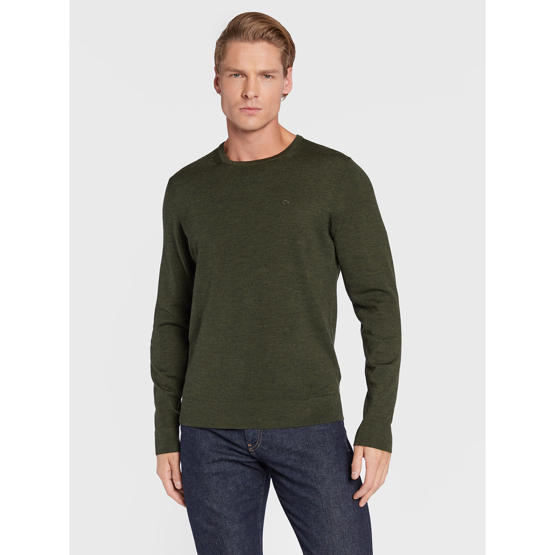 Calvin Klein Sweater Superior K10K109474 Zöld Regular Fit - Pepit.hu