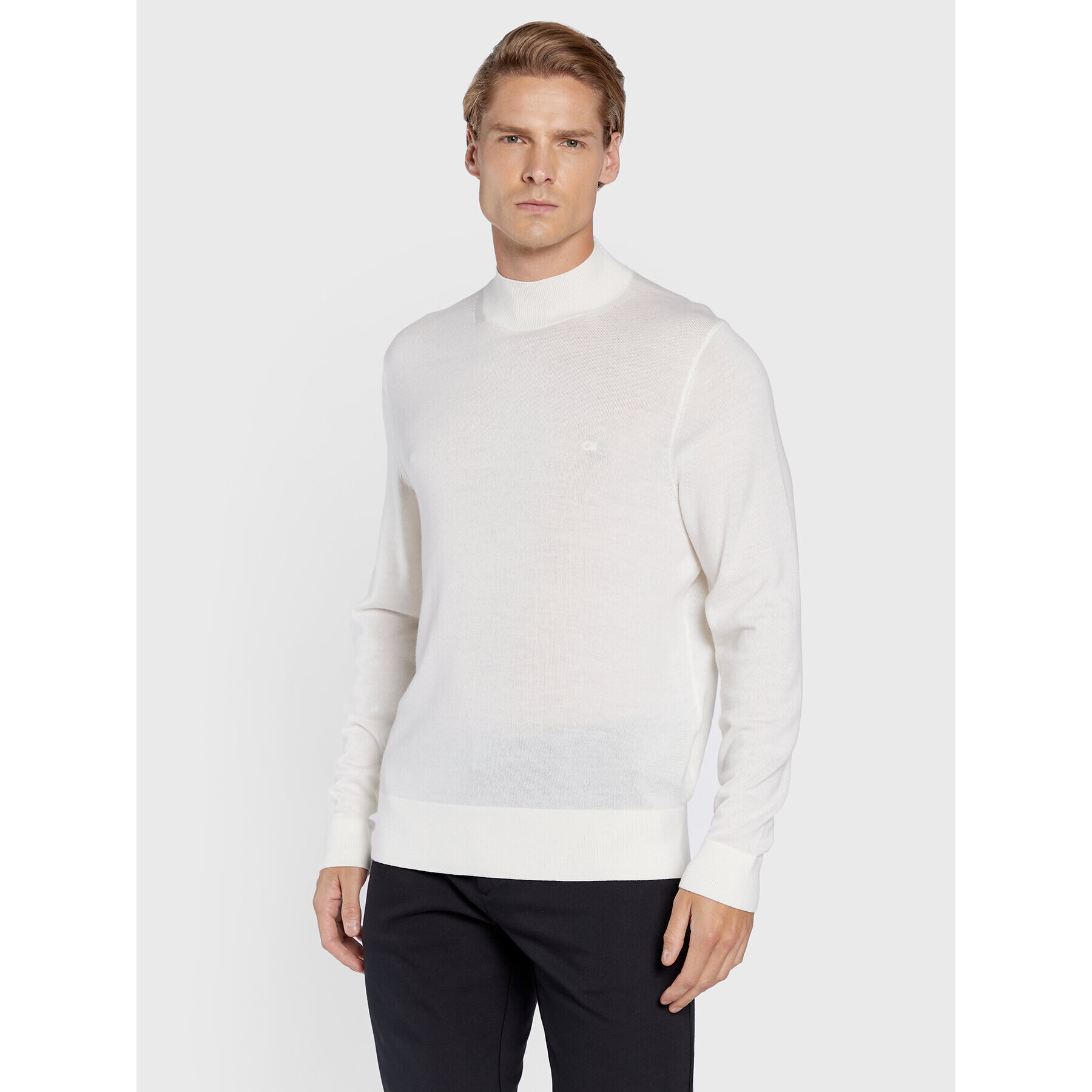 Calvin Klein Sweater Superior K10K110424 Fehér Regular Fit - Pepit.hu