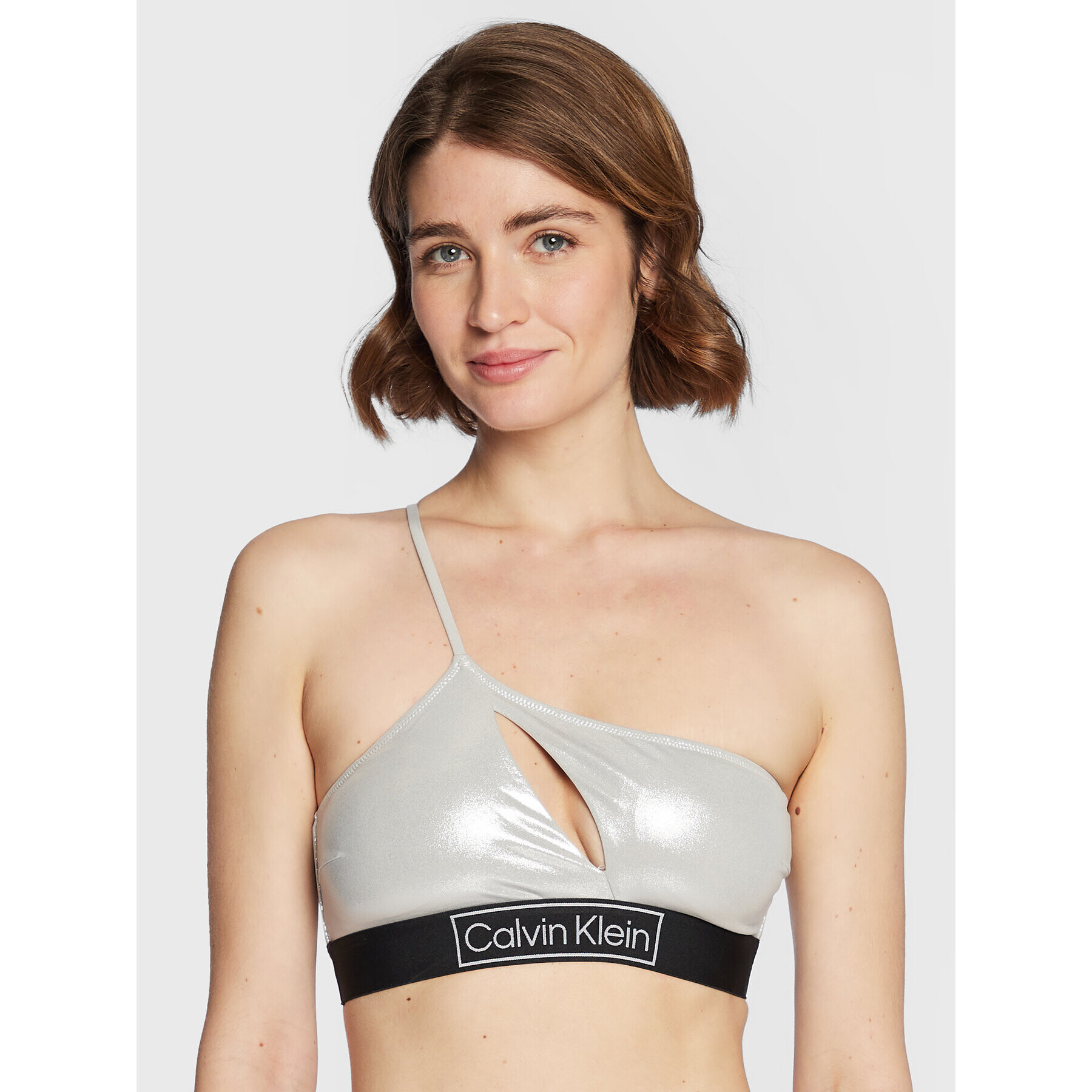 Calvin Klein Swimwear Bikini felső KW0KW01944 Ezüst - Pepit.hu