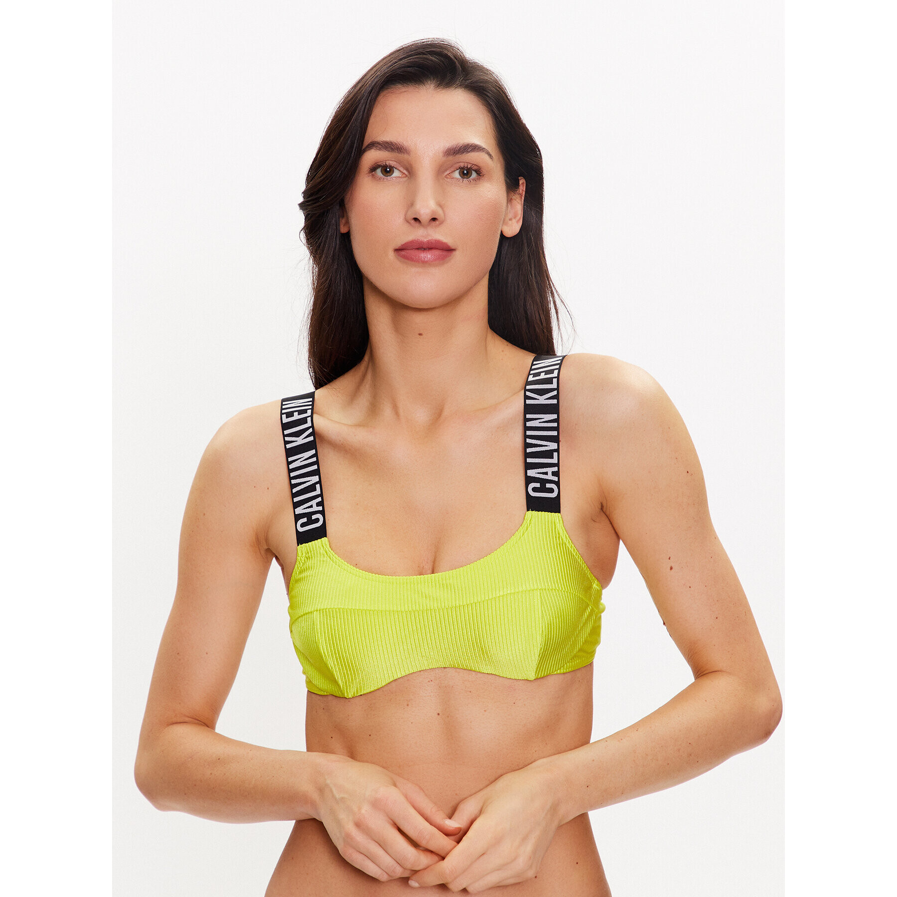 Calvin Klein Swimwear Bikini felső KW0KW01968 Sárga - Pepit.hu