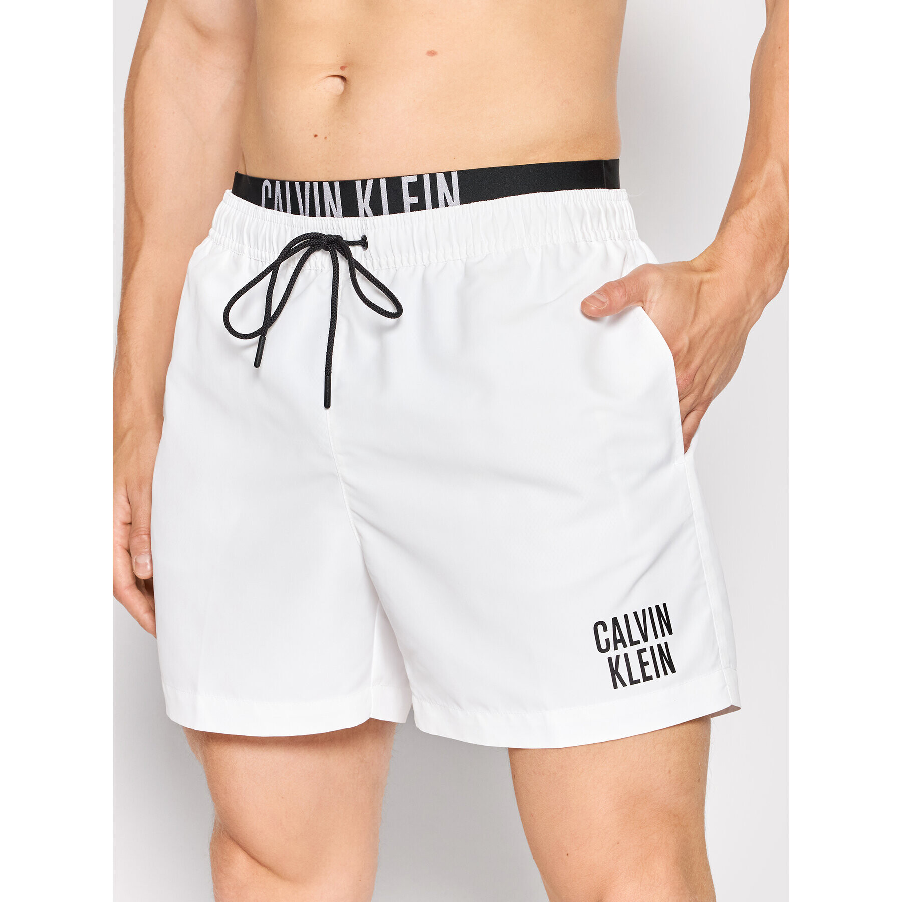 Calvin Klein Swimwear Úszónadrág Intense Power KM0KM00702 Fehér Regular Fit - Pepit.hu