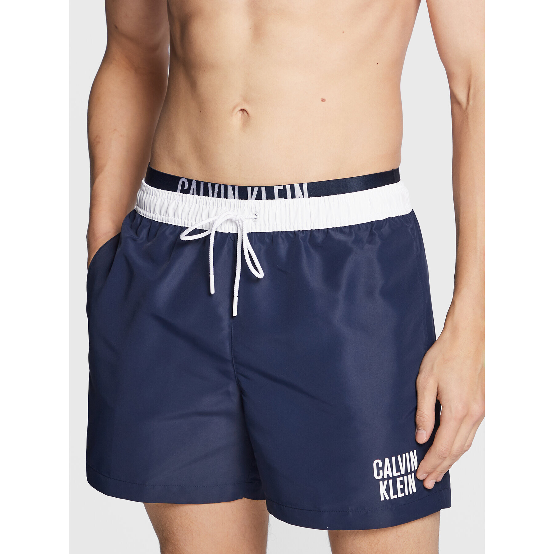 Calvin Klein Swimwear Úszónadrág KM0KM00791 Sötétkék Regular Fit - Pepit.hu