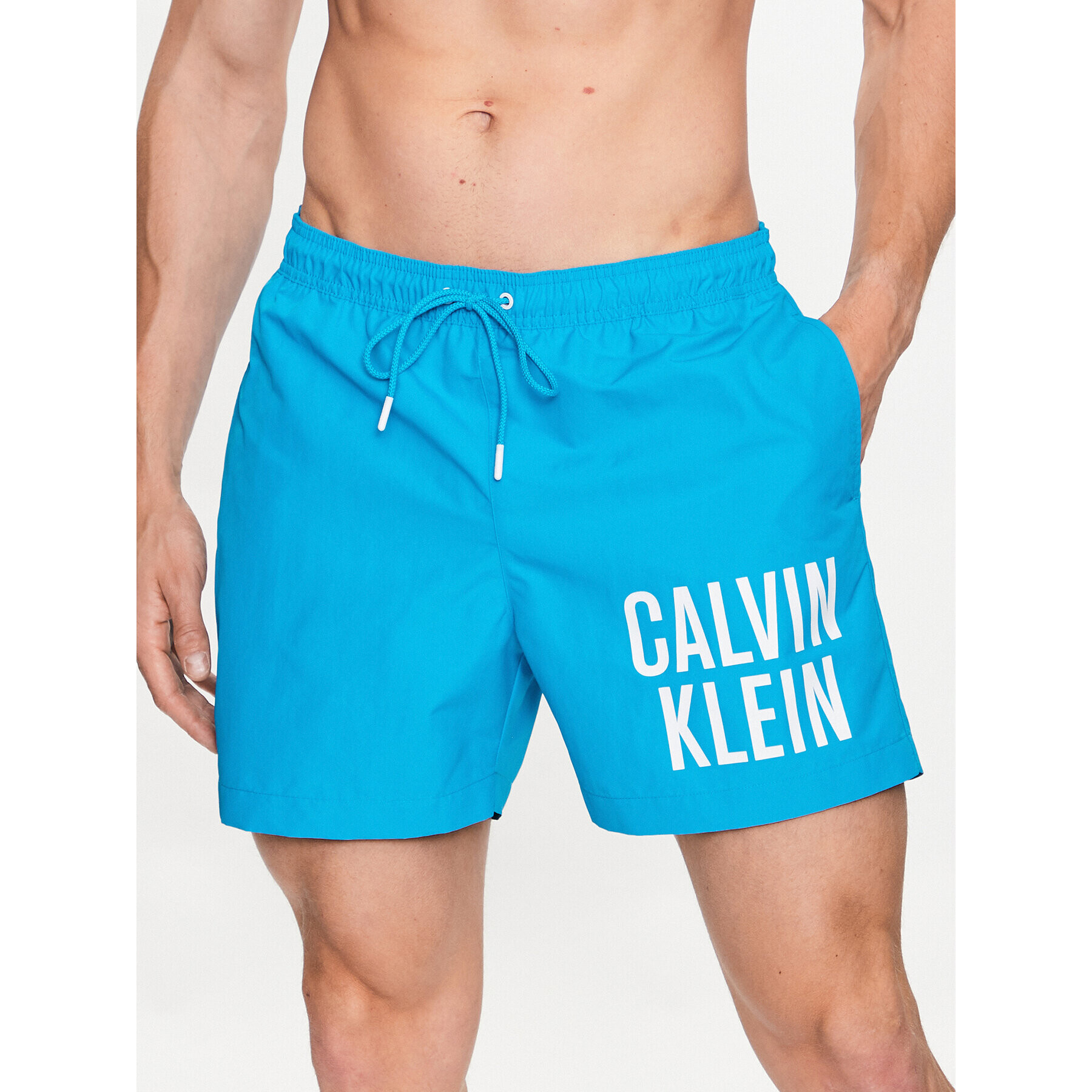 Calvin Klein Swimwear Úszónadrág KM0KM00794 Kék Regular Fit - Pepit.hu