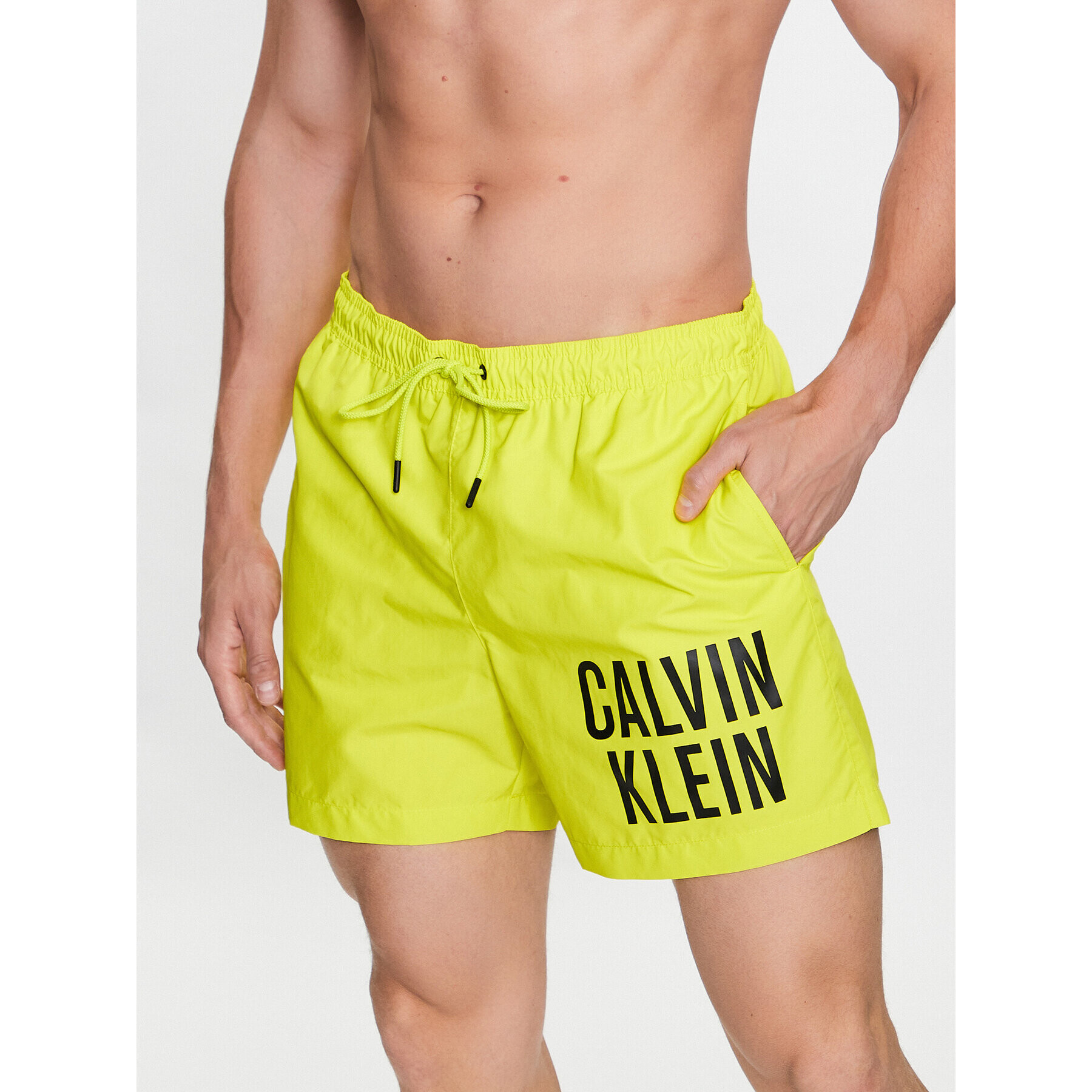 Calvin Klein Swimwear Úszónadrág KM0KM00794 Sárga Regular Fit - Pepit.hu