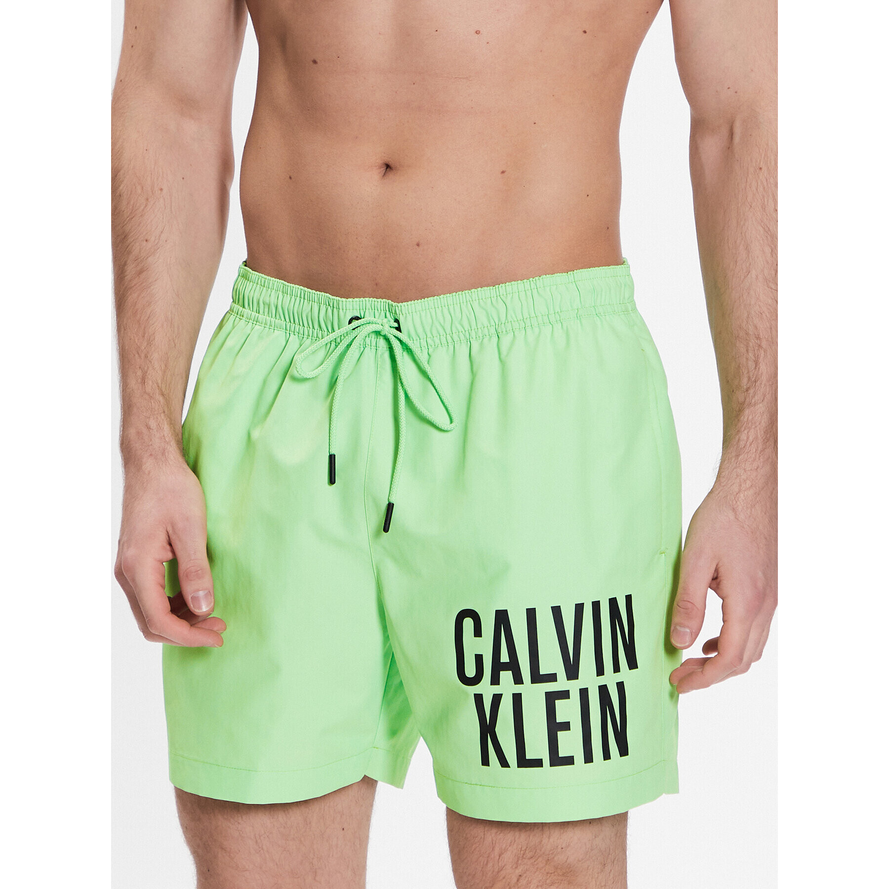 Calvin Klein Swimwear Úszónadrág KM0KM00794 Zöld Regular Fit - Pepit.hu