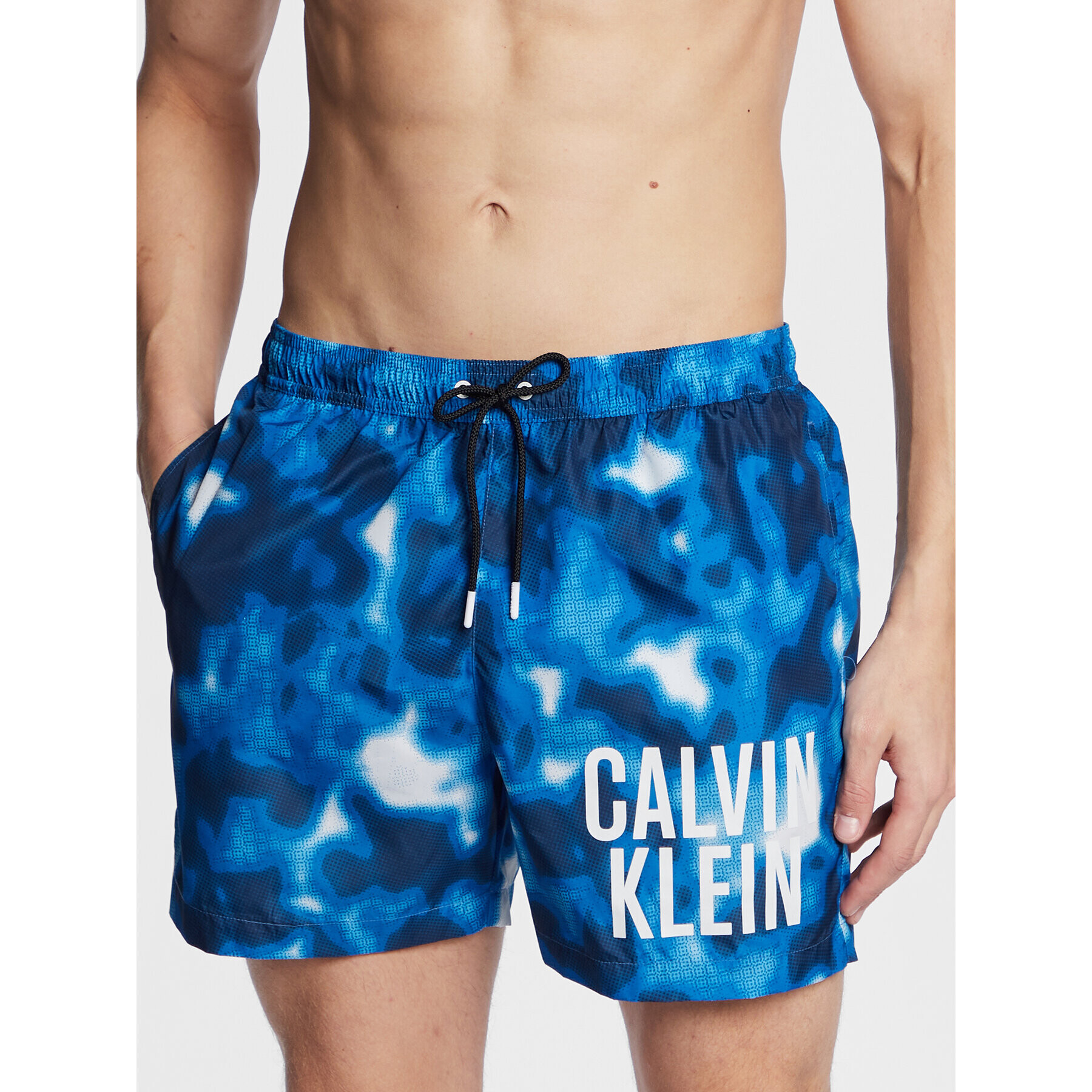 Calvin Klein Swimwear Úszónadrág KM0KM00795 Kék Regular Fit - Pepit.hu