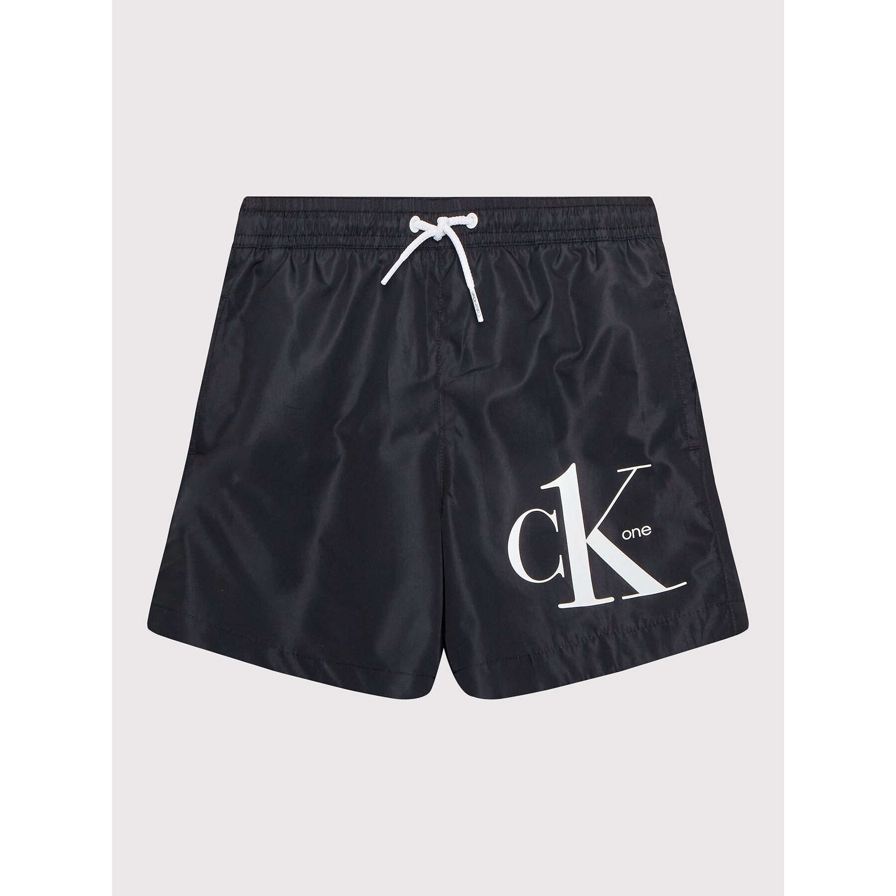 Calvin Klein Swimwear Úszónadrág Medium Drawstring KV0KV00002 Fekete Regular Fit - Pepit.hu