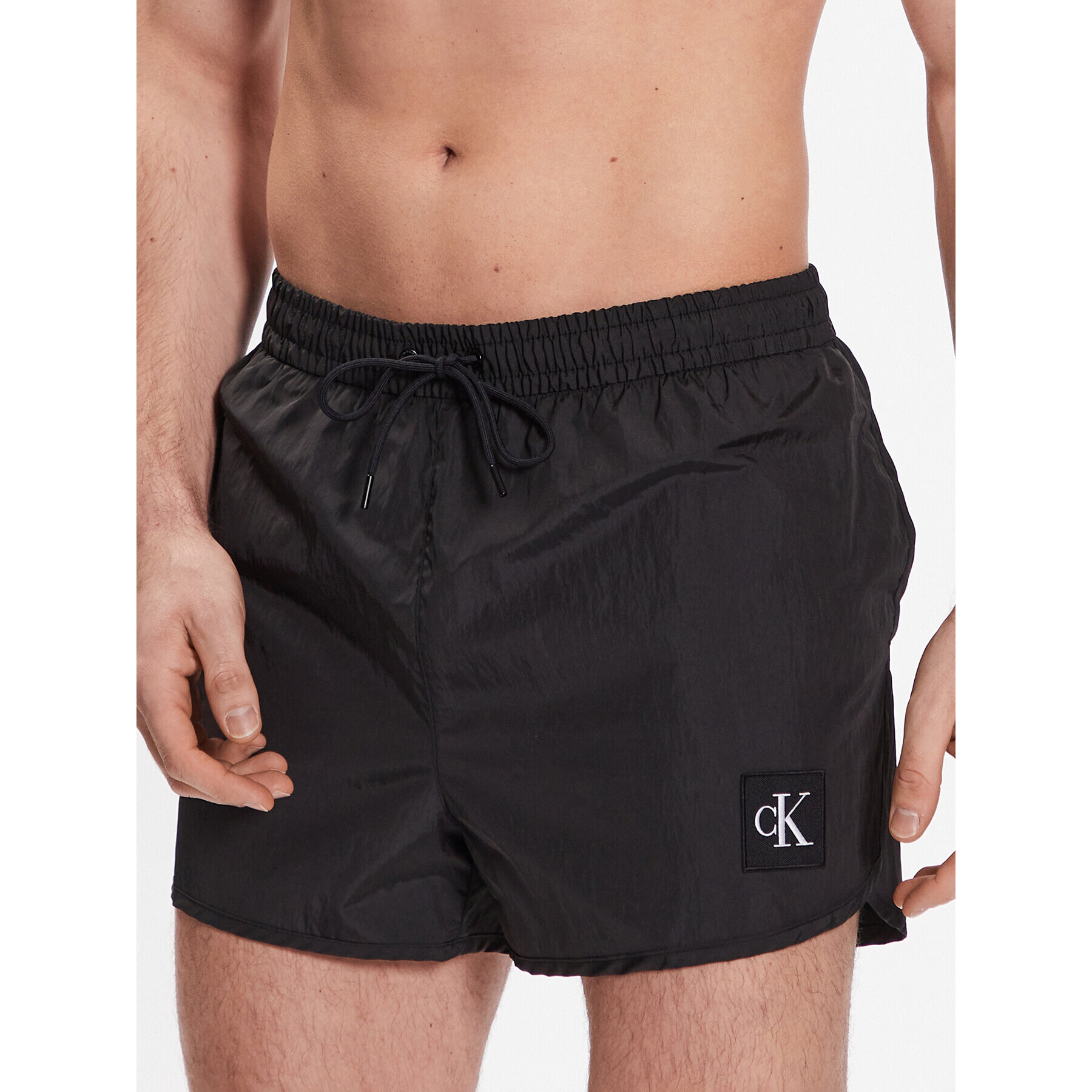 Calvin Klein Swimwear Úszónadrág Short Runner KM0KM00820 Fekete Regular Fit - Pepit.hu