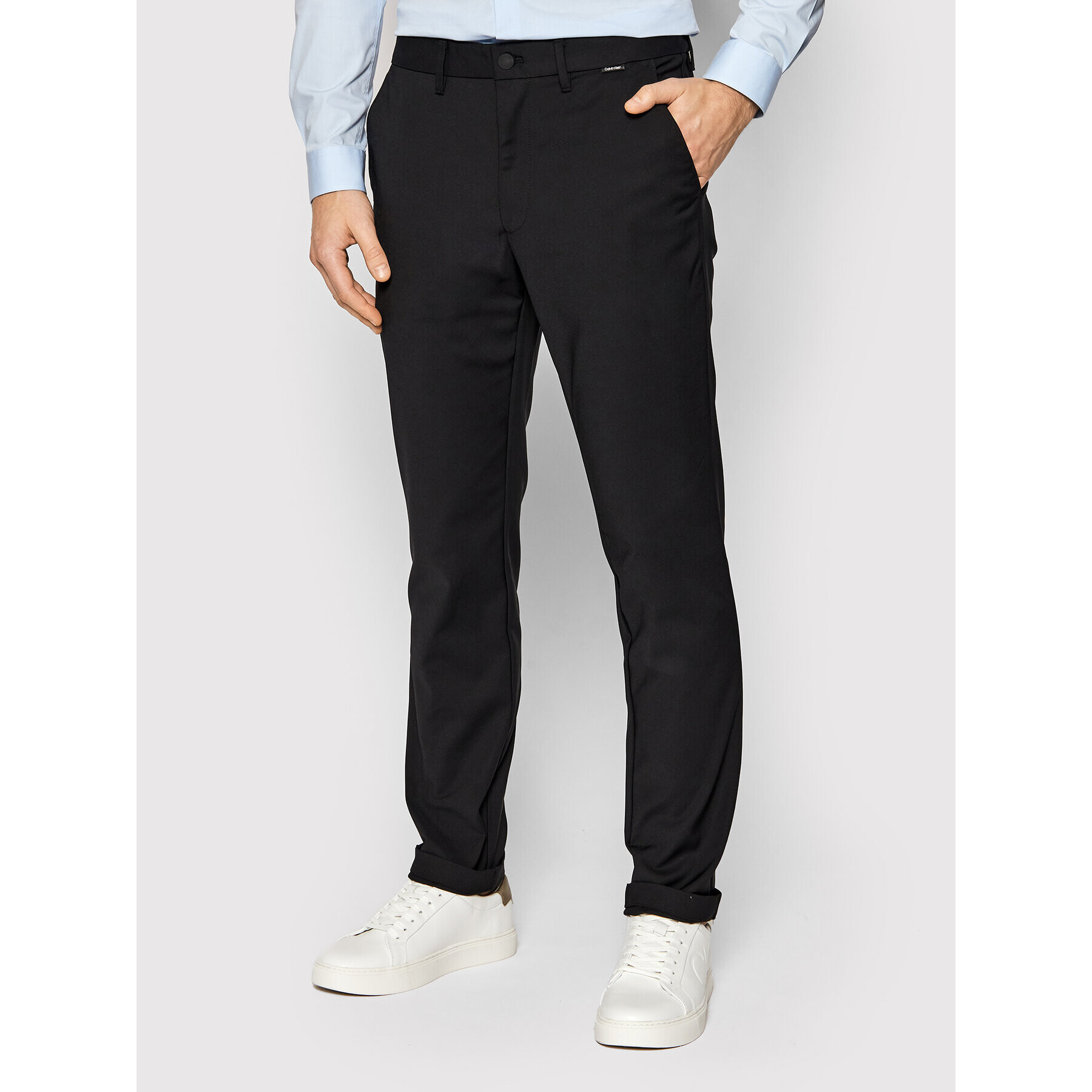 Calvin Klein Szövet nadrág K10K107953 Fekete Slim Fit - Pepit.hu