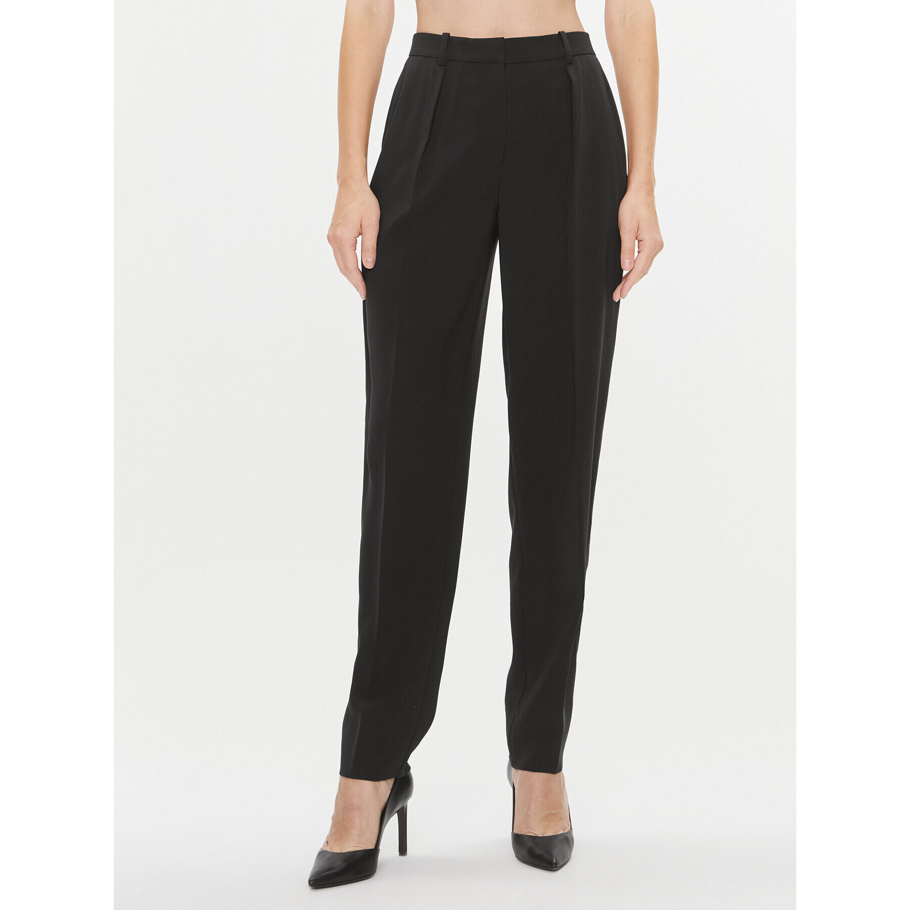 Calvin Klein Szövet nadrág K20K206134 Fekete Straight Fit - Pepit.hu