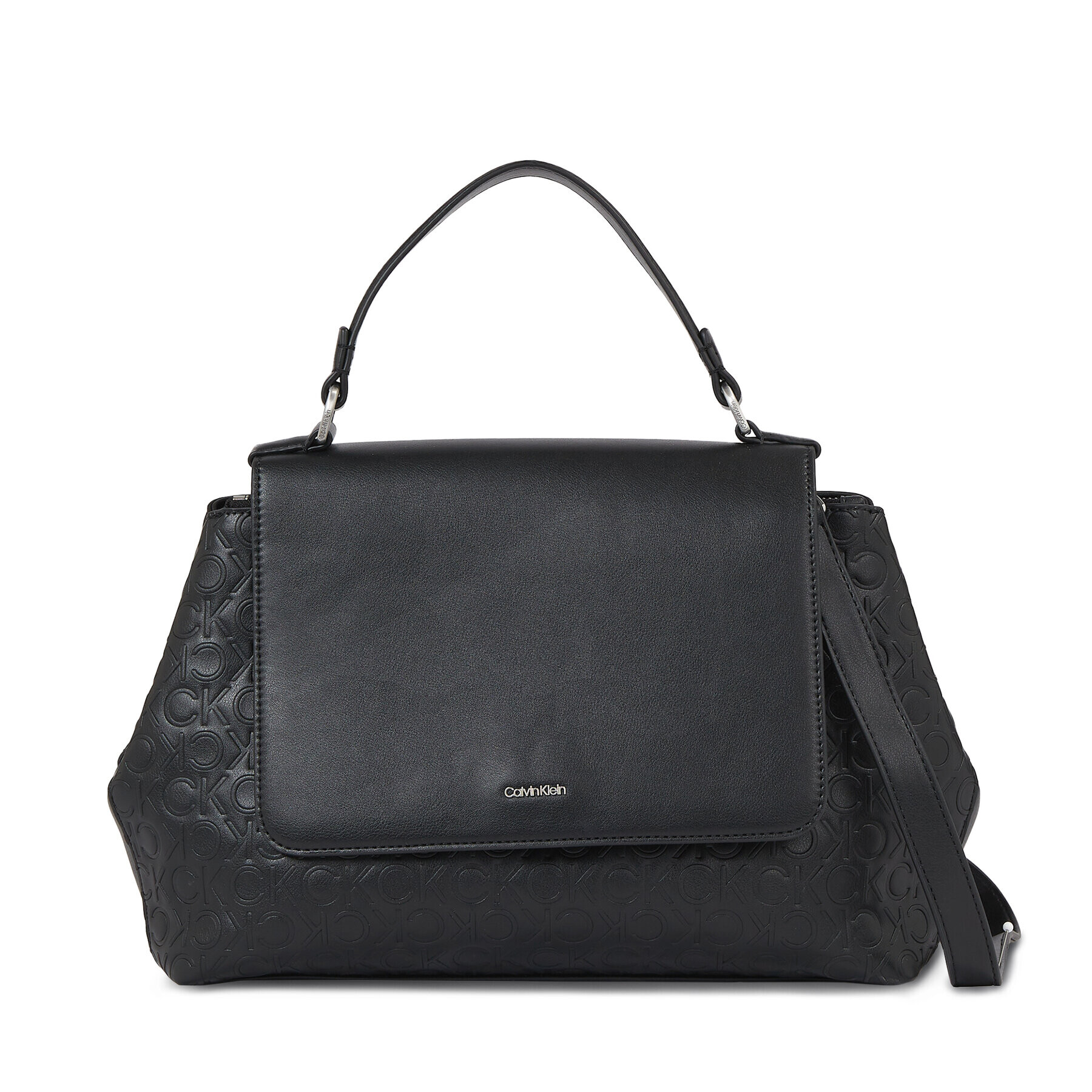 Calvin Klein Táska Ck Must Top Handle Tote-Emb Mono K60K611285 Fekete - Pepit.hu