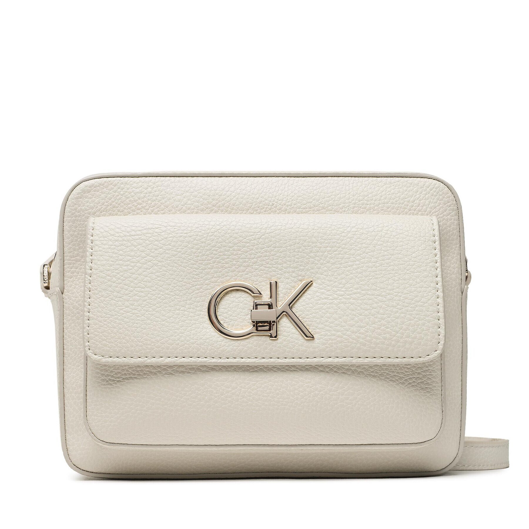 Calvin Klein Táska Re-Lock Camera Bag With Flap Pbl K60K609397 Bézs - Pepit.hu