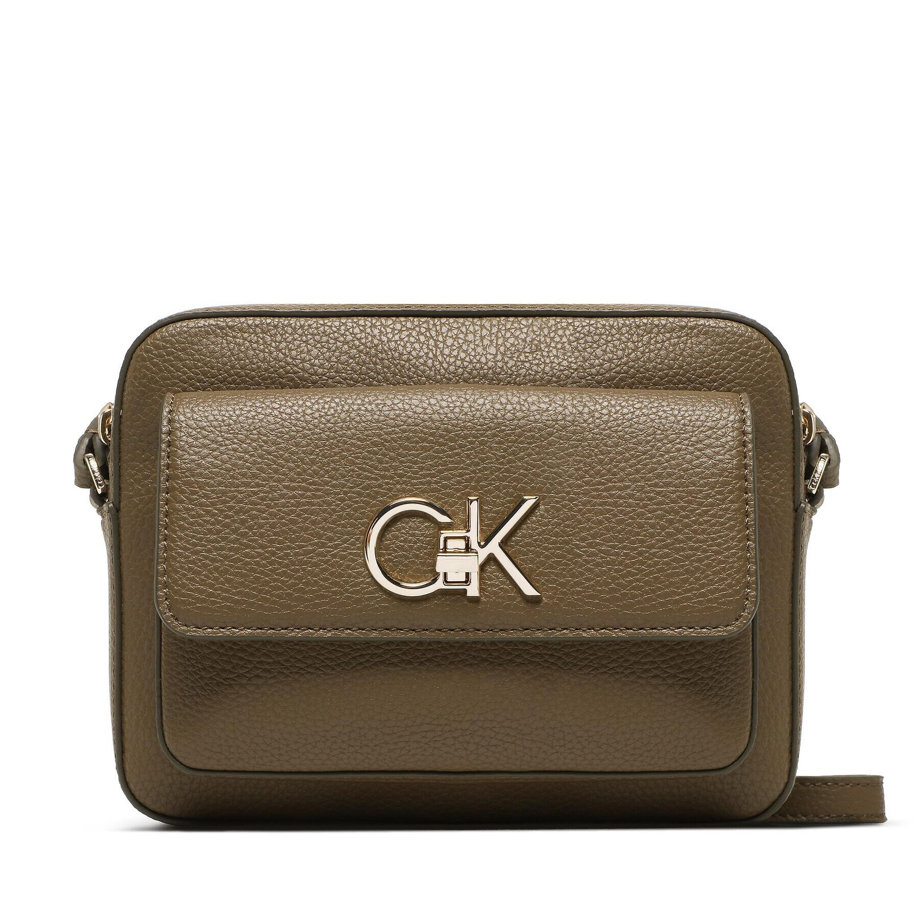 Calvin Klein Táska Re-Lock Camera Bag With Flap Pbl K60K609397 Khaki - Pepit.hu