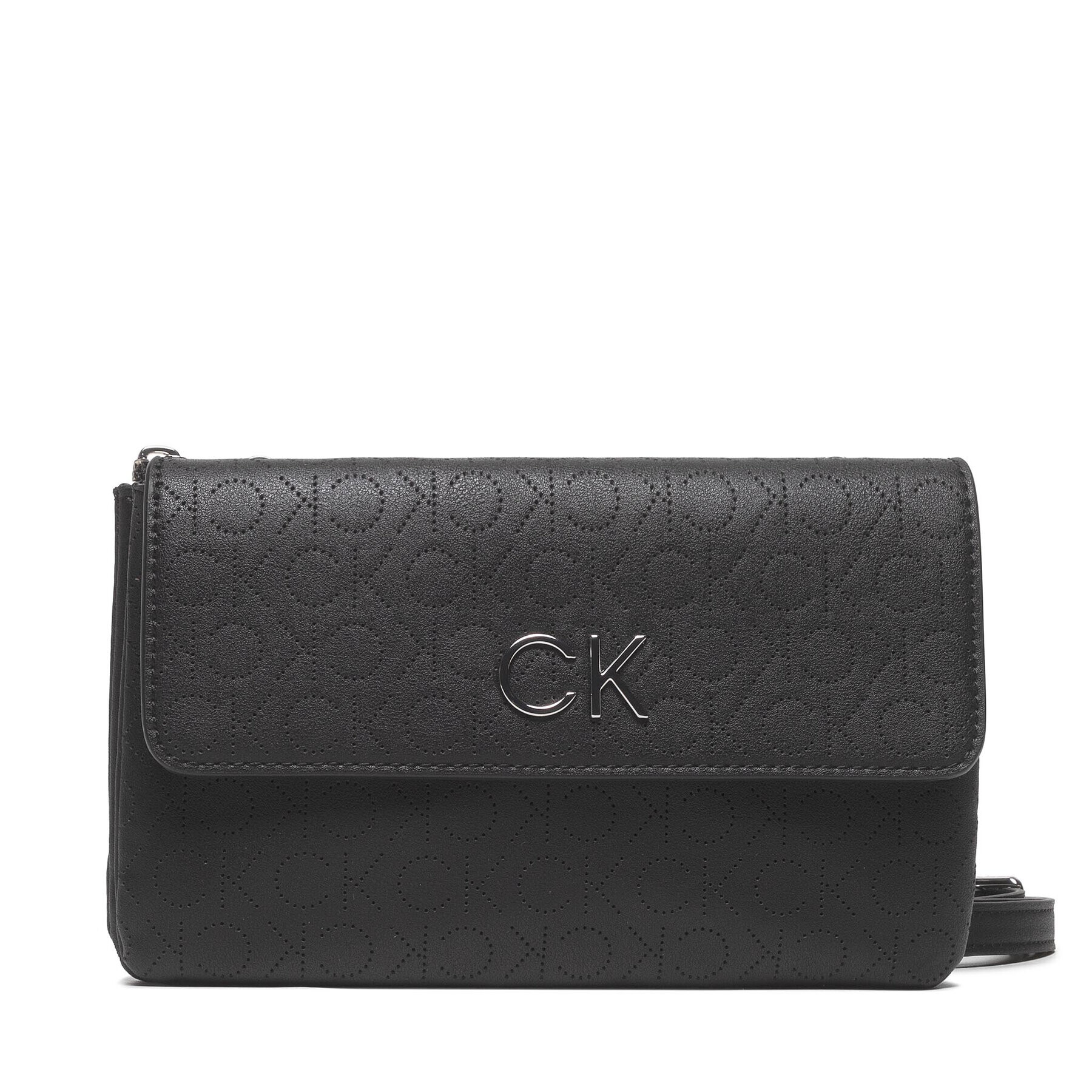 Calvin Klein Táska Re-Lock Dbl Crossbody Bag Perf K60K609399 Fekete - Pepit.hu