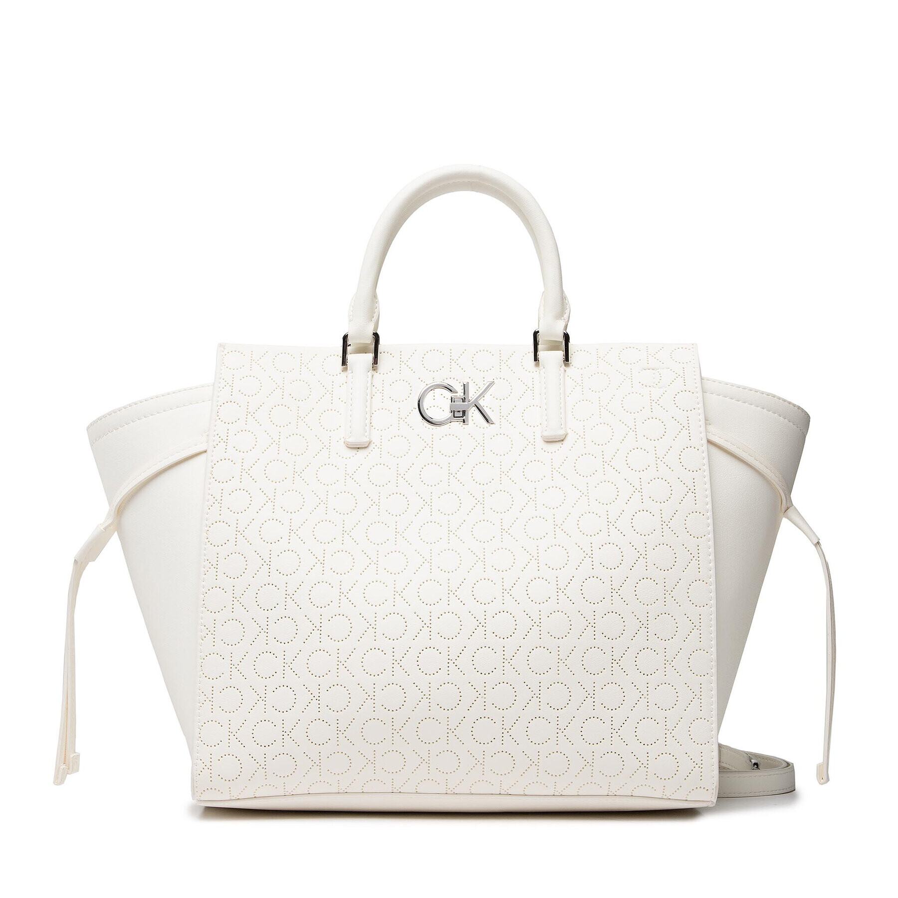 Calvin Klein Táska Re-Lock Drawstring Tote Bag Perf K60K609126 Fehér - Pepit.hu