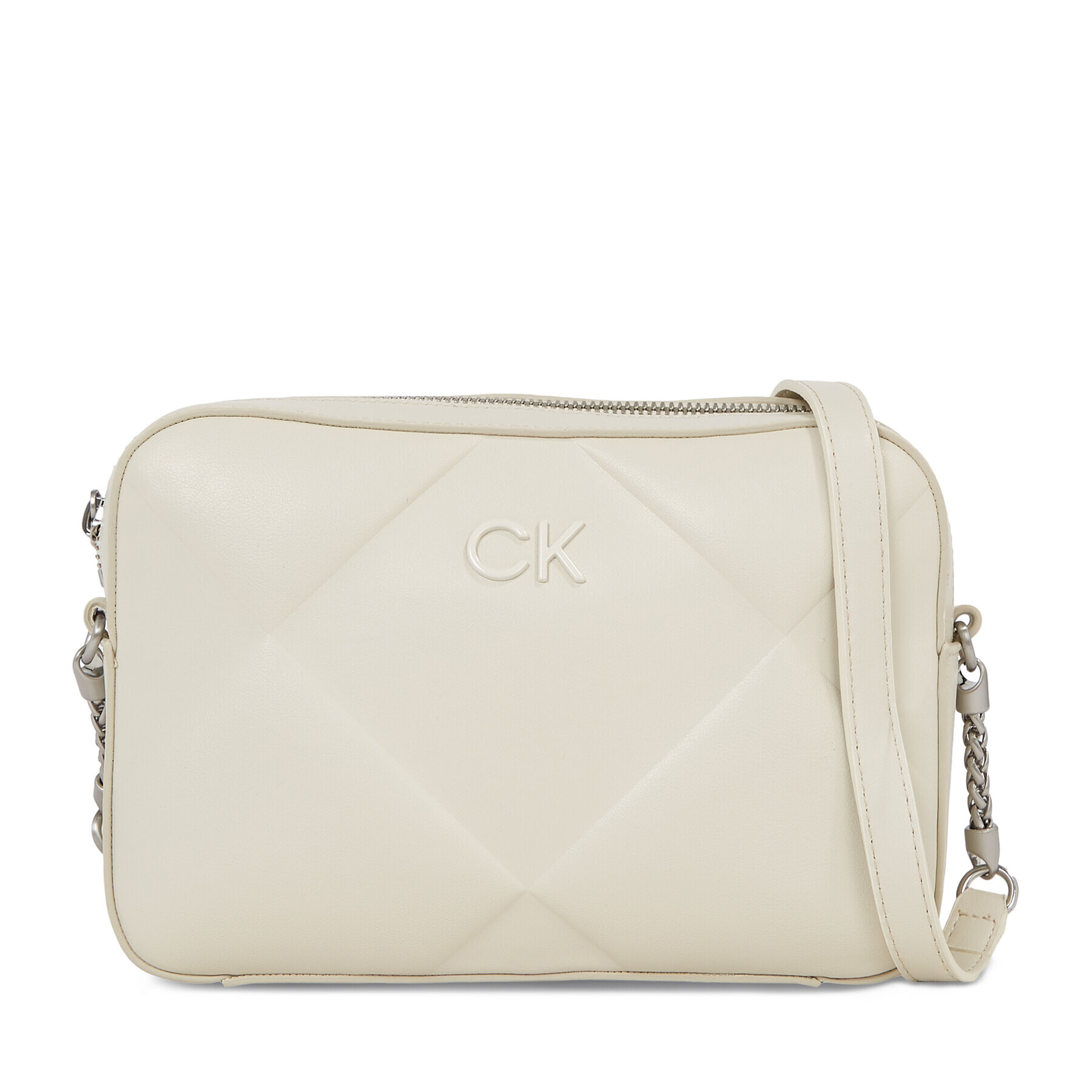 Calvin Klein Táska Re-Lock Quilt Camera Bag K60K610767 Ekru - Pepit.hu