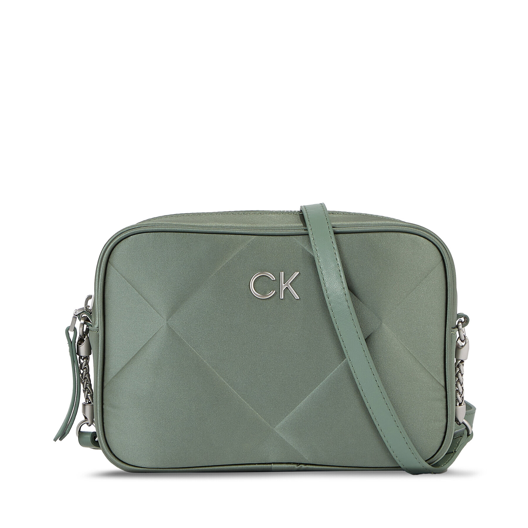 Calvin Klein Táska Re-Lock Quilt Camera Bag - Satin K60K611535 Zöld - Pepit.hu