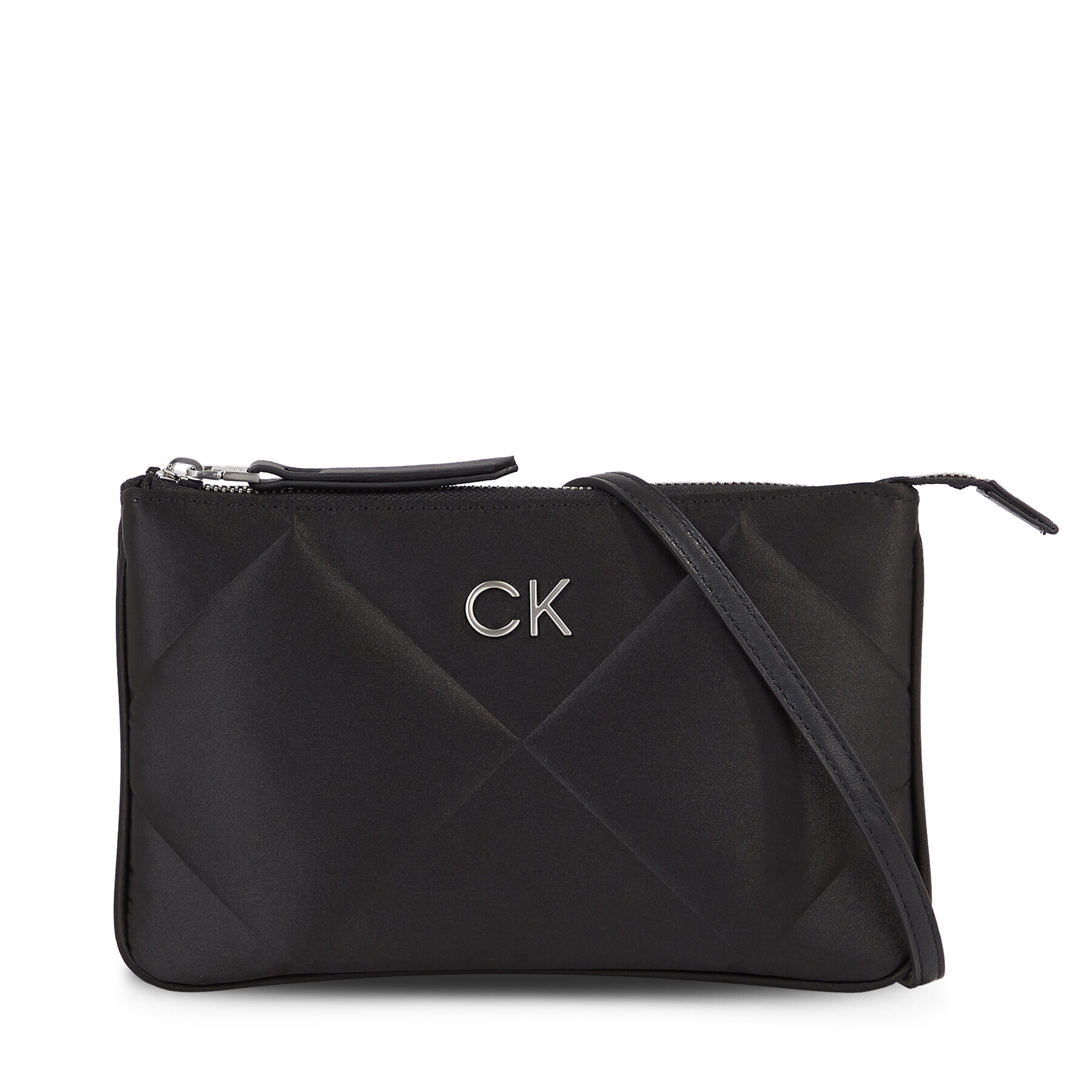 Calvin Klein Táska Re-Lock Quilt Crossbody - Satin K60K611299 Fekete - Pepit.hu