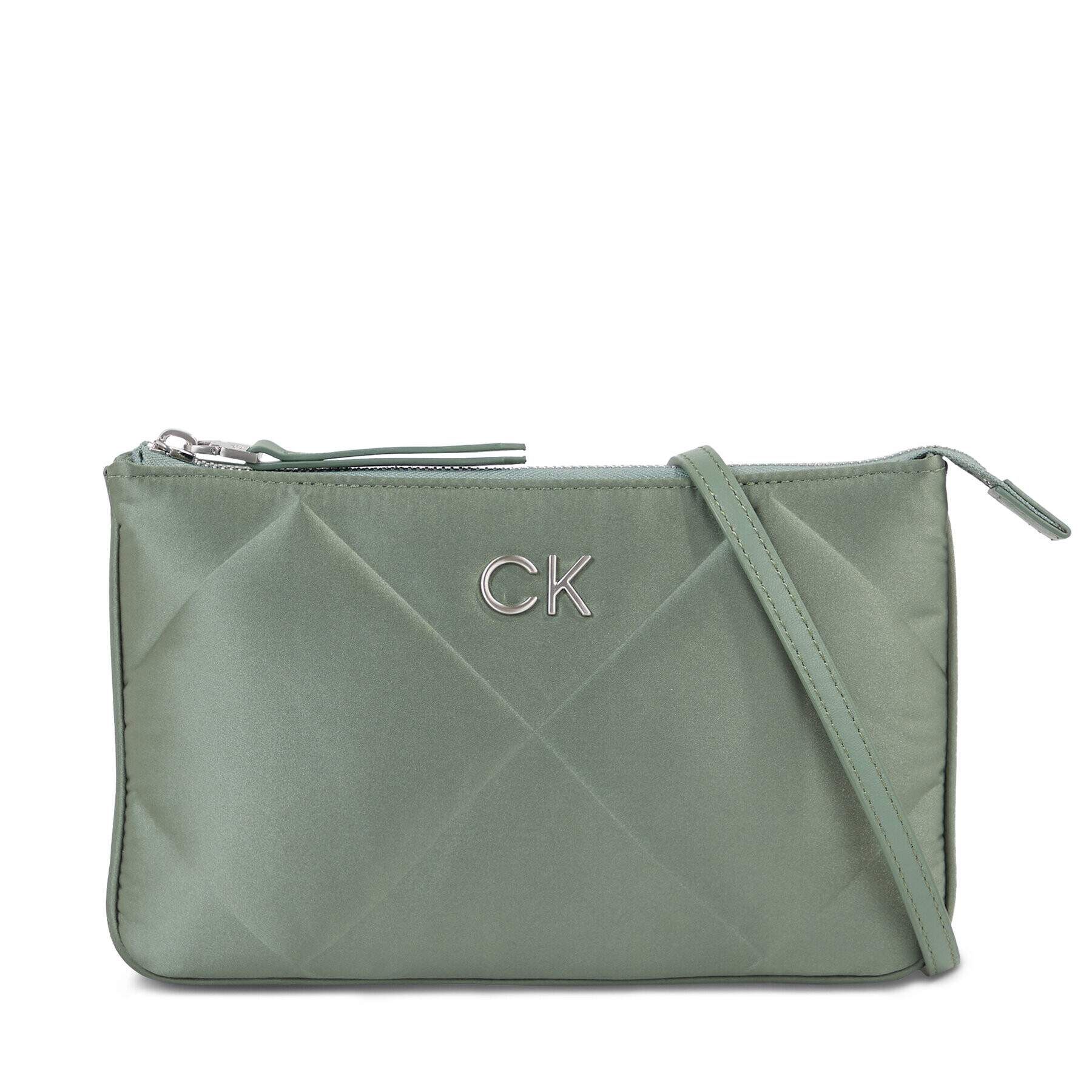 Calvin Klein Táska Re-Lock Quilt Crossbody - Satin K60K611299 Zöld - Pepit.hu