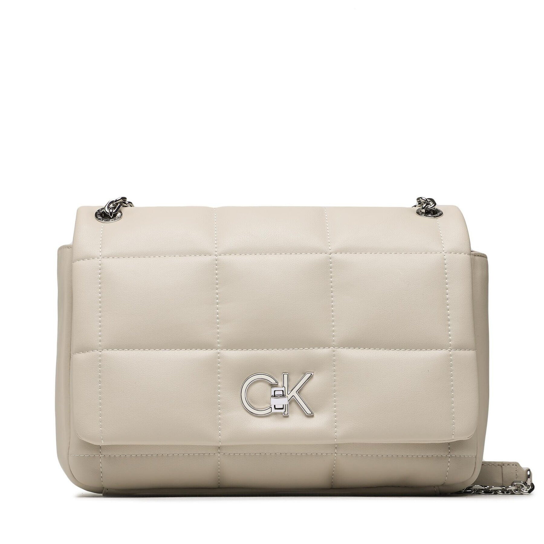 Calvin Klein Táska Re-Lock Quilt Shoulder Bag K60K610454 Bézs - Pepit.hu