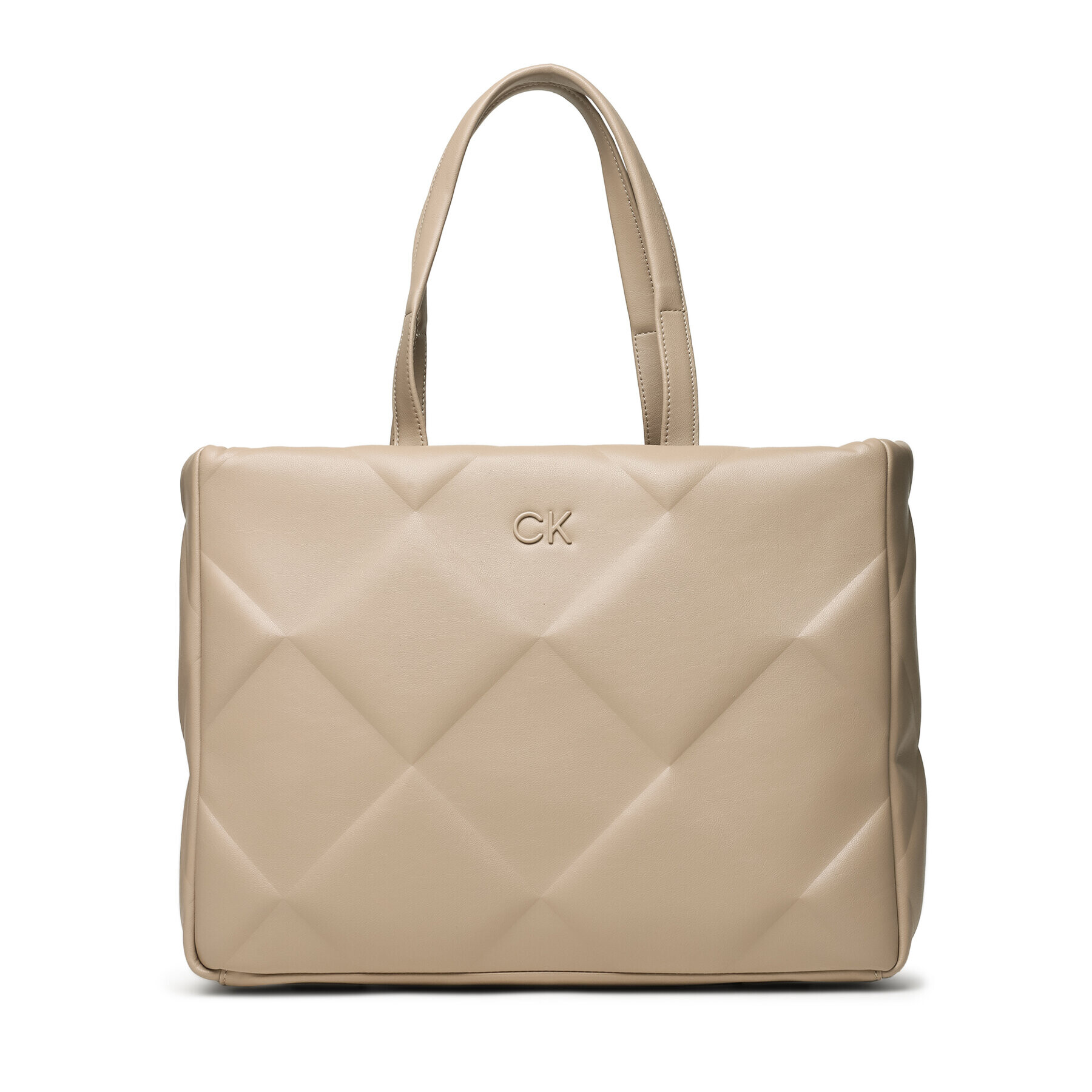 Calvin Klein Táska Re-Lock Quilt tote Lg K60K610761 Bézs - Pepit.hu