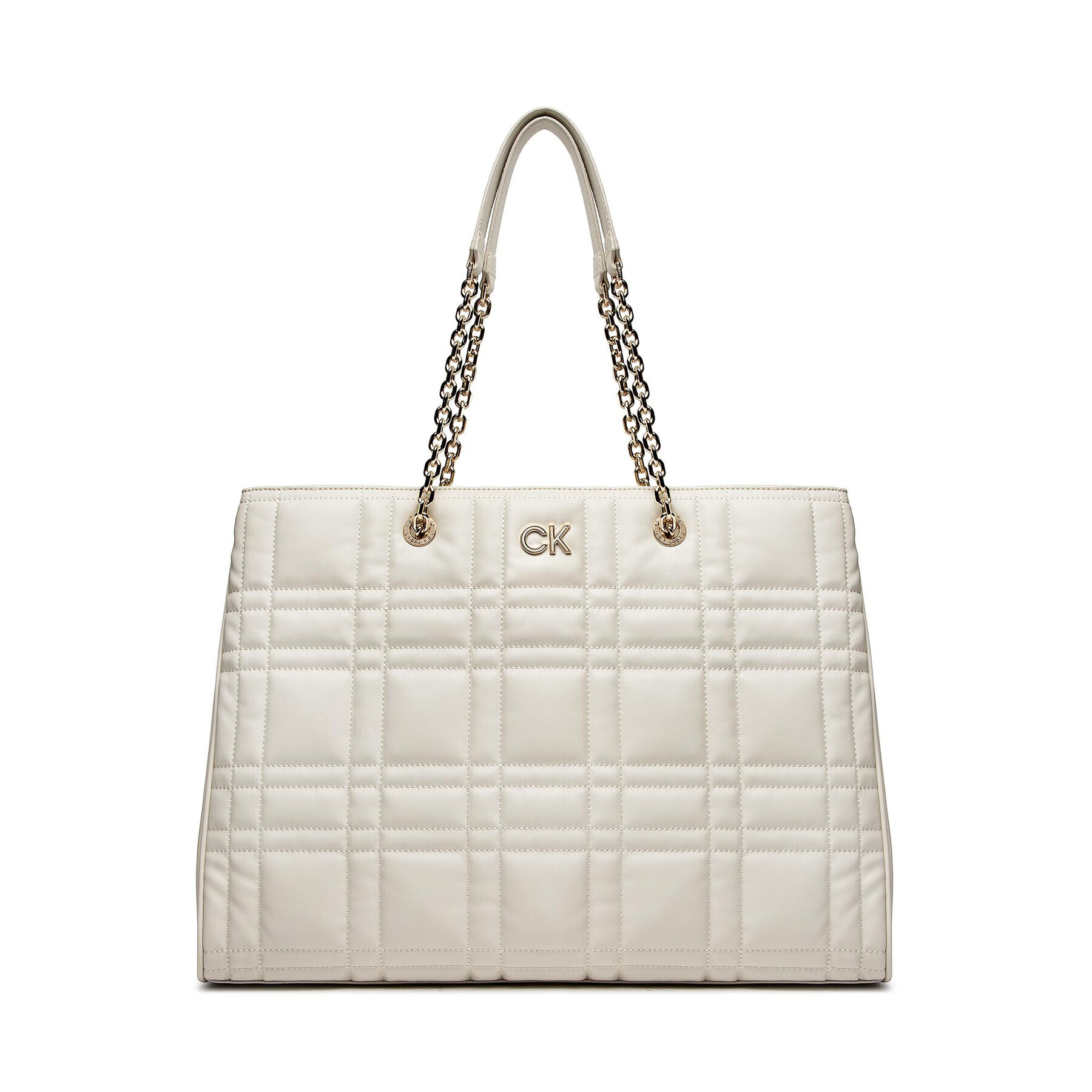 Calvin Klein Táska Re-Lock Quilt Tote W/Lp Cmpt K60K609880 Bézs - Pepit.hu