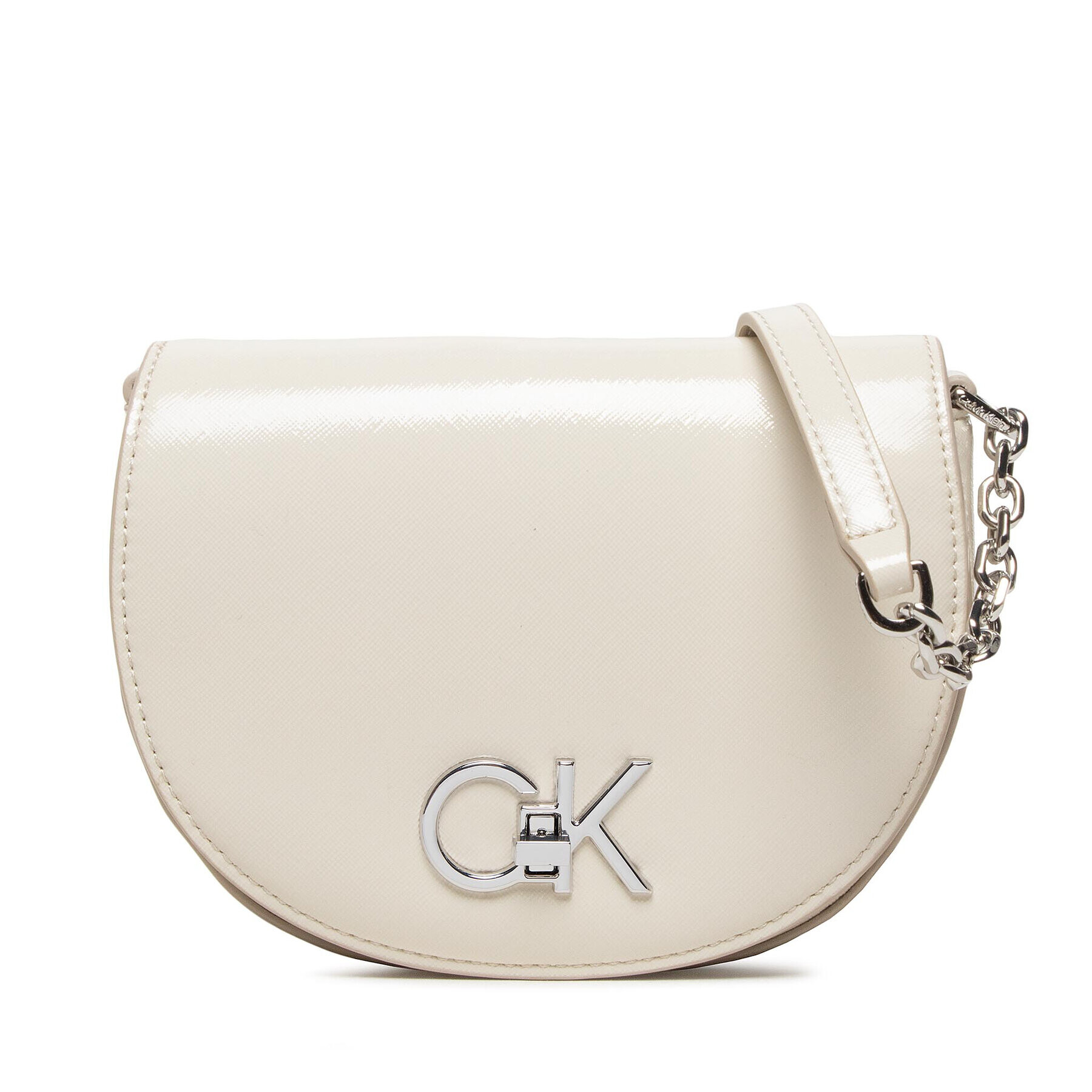 Calvin Klein Táska Re-Lock Saddle Bag Mini Saffiano K60K609878 Bézs - Pepit.hu