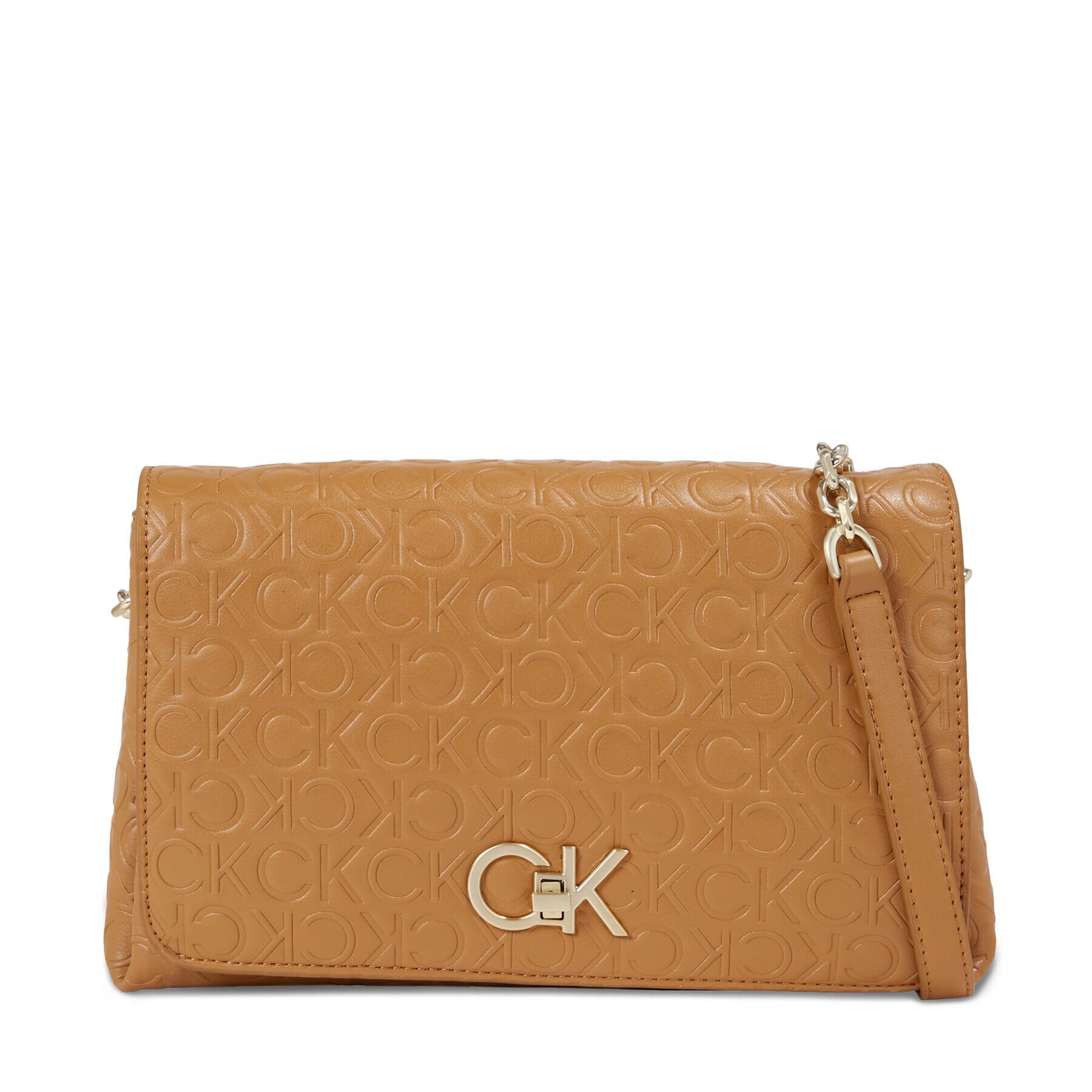 Calvin Klein Táska Re-Lock Shoulder Bag Md - Emb K60K611061 Barna - Pepit.hu