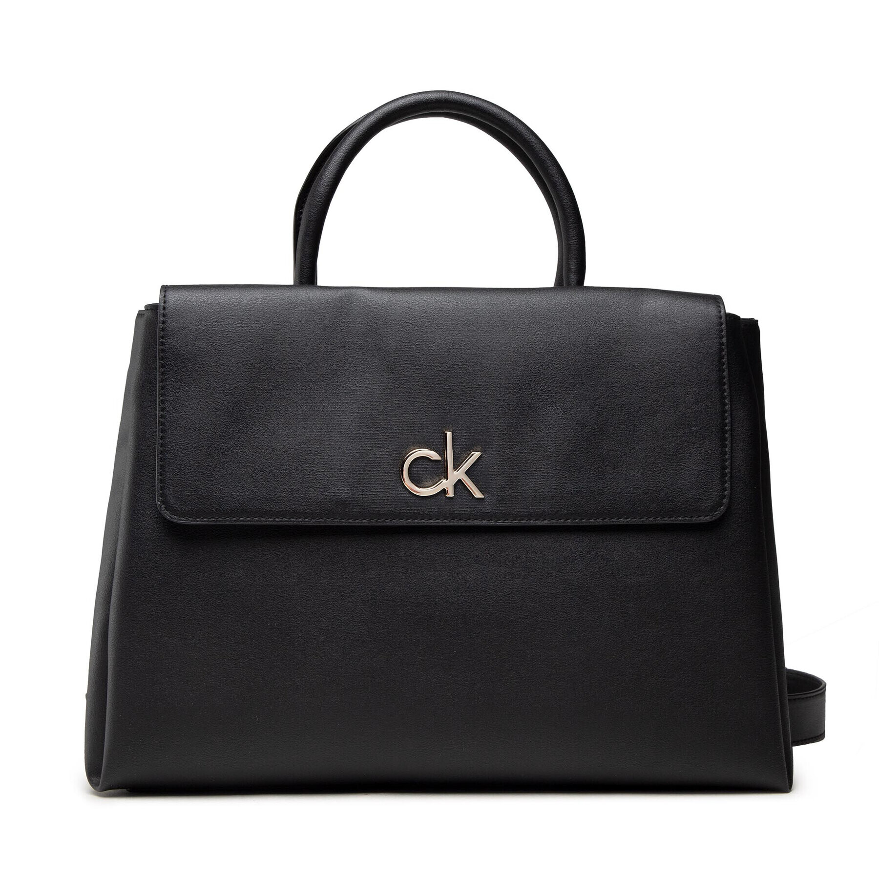 Calvin Klein Táska Re-Lock Tote W/Flap Md K60K608411 Fekete - Pepit.hu