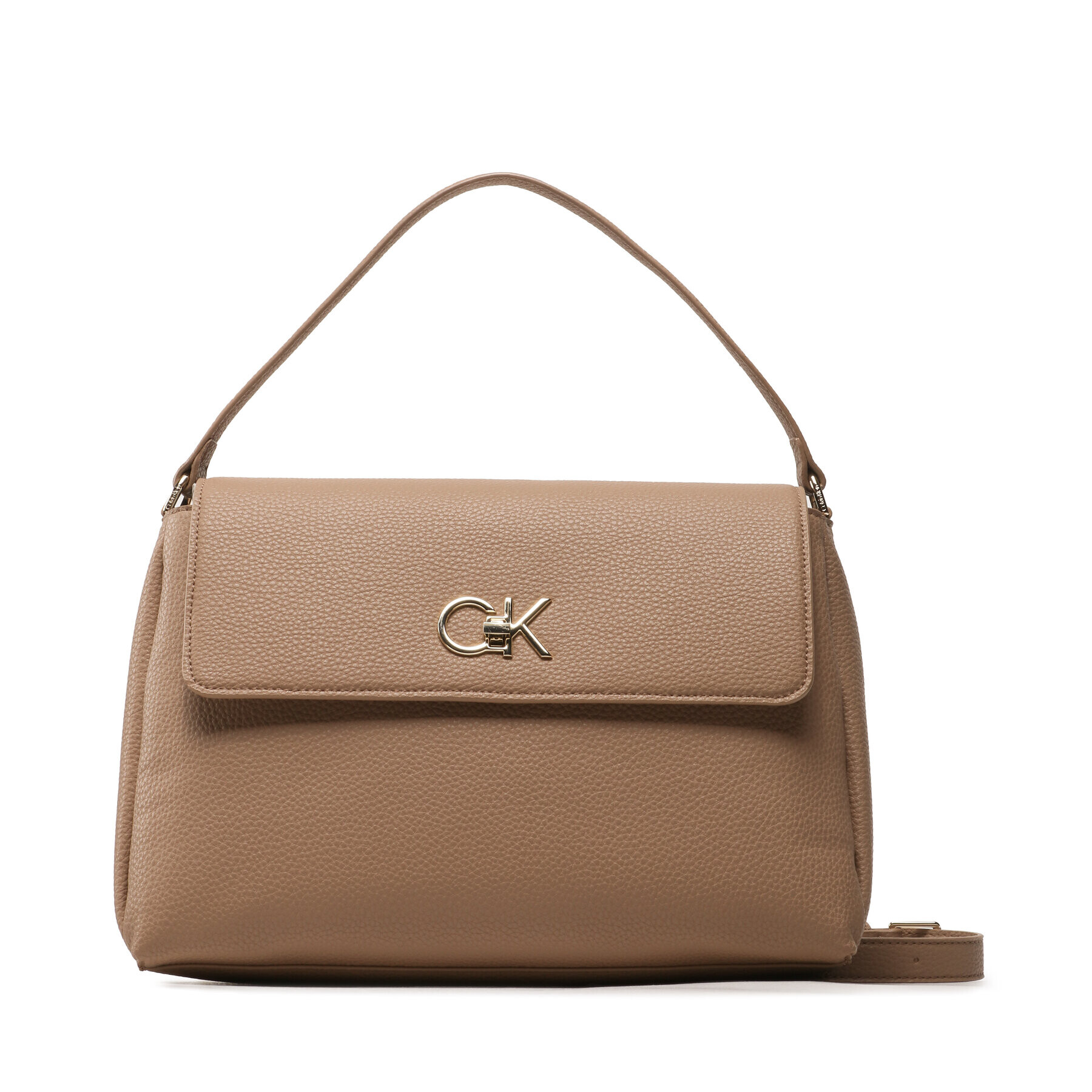 Calvin Klein Táska Re-Lock Tote W/Flap Pbl K60K610178 Bézs - Pepit.hu