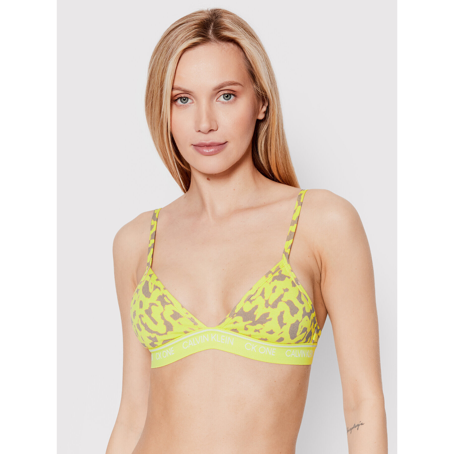 Calvin Klein Underwear Bralette melltartó 000QF5953E Sárga - Pepit.hu