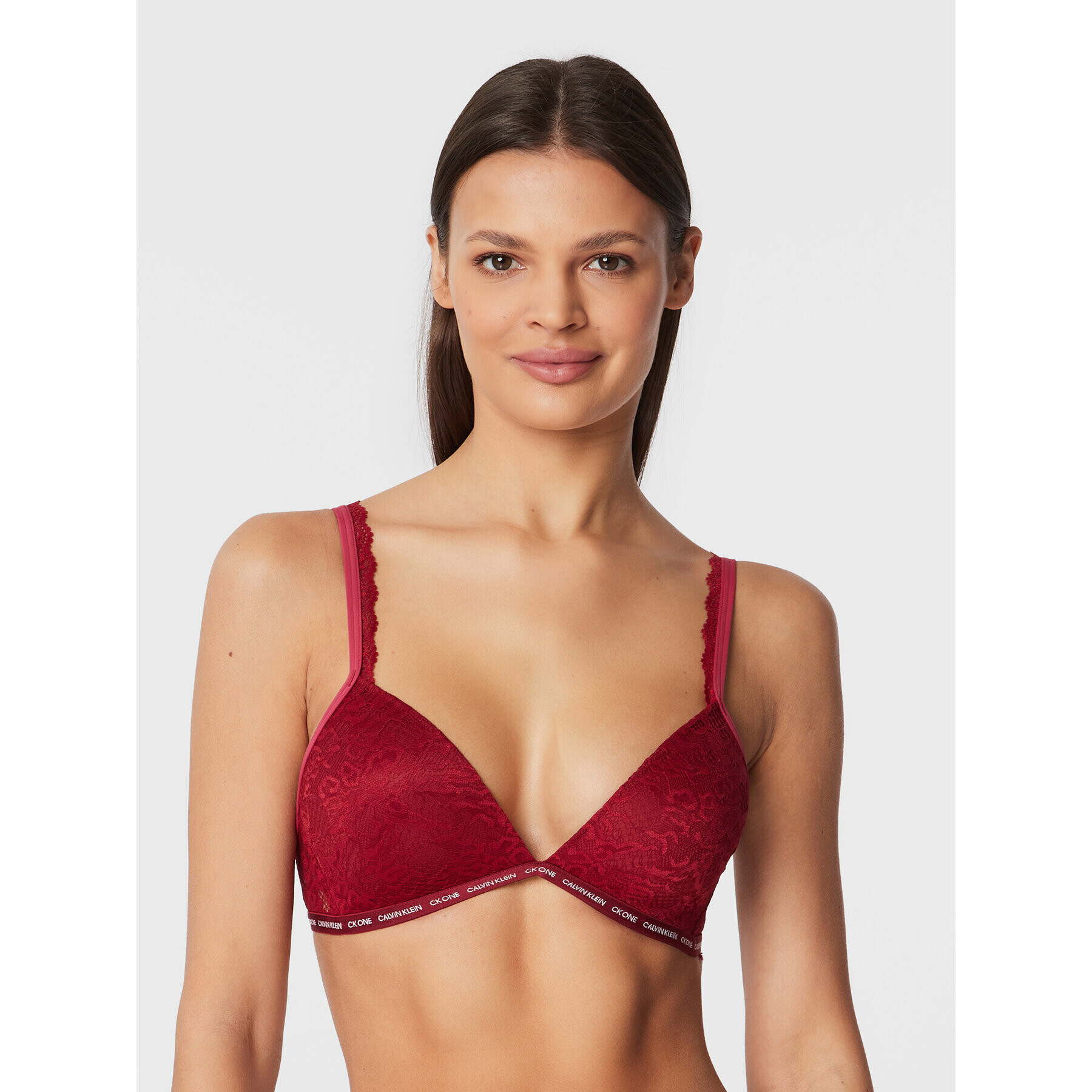 Calvin Klein Underwear Bralette melltartó 000QF6199E Bordó - Pepit.hu