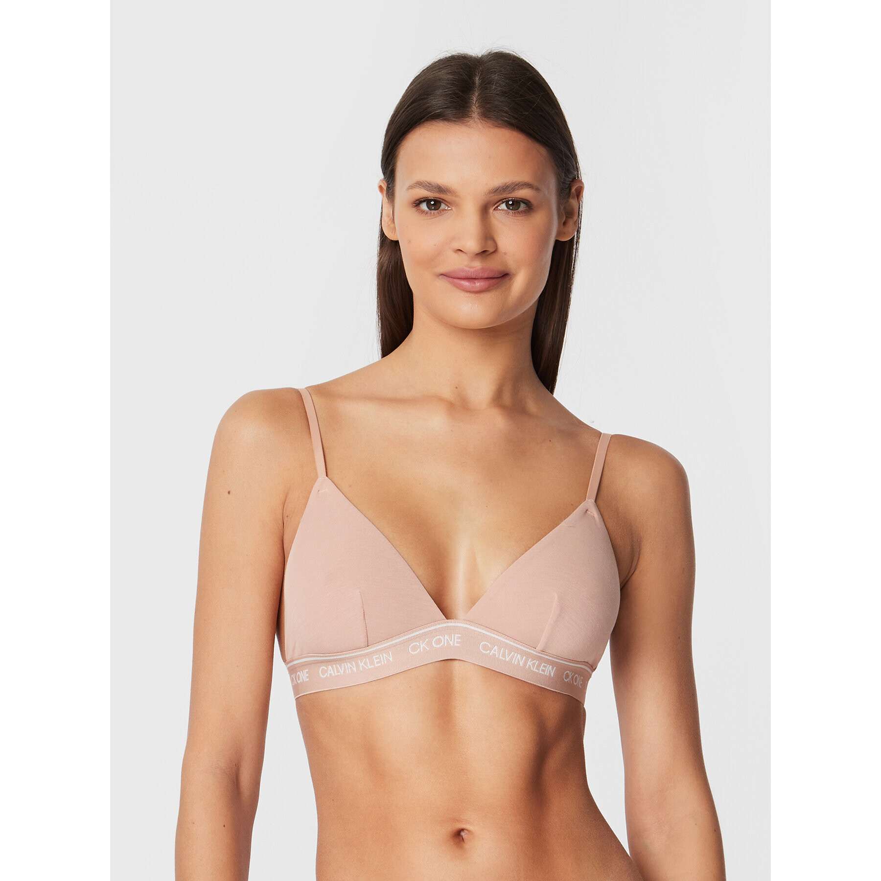 Calvin Klein Underwear Bralette melltartó 000QF6501E Bézs - Pepit.hu